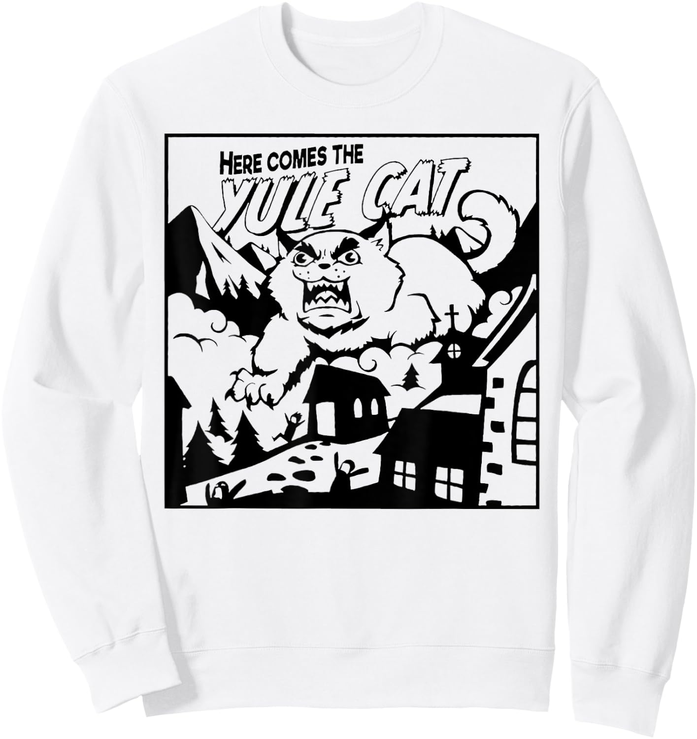 Yule Cat Women Sweatshirt - Sweatshirt | White