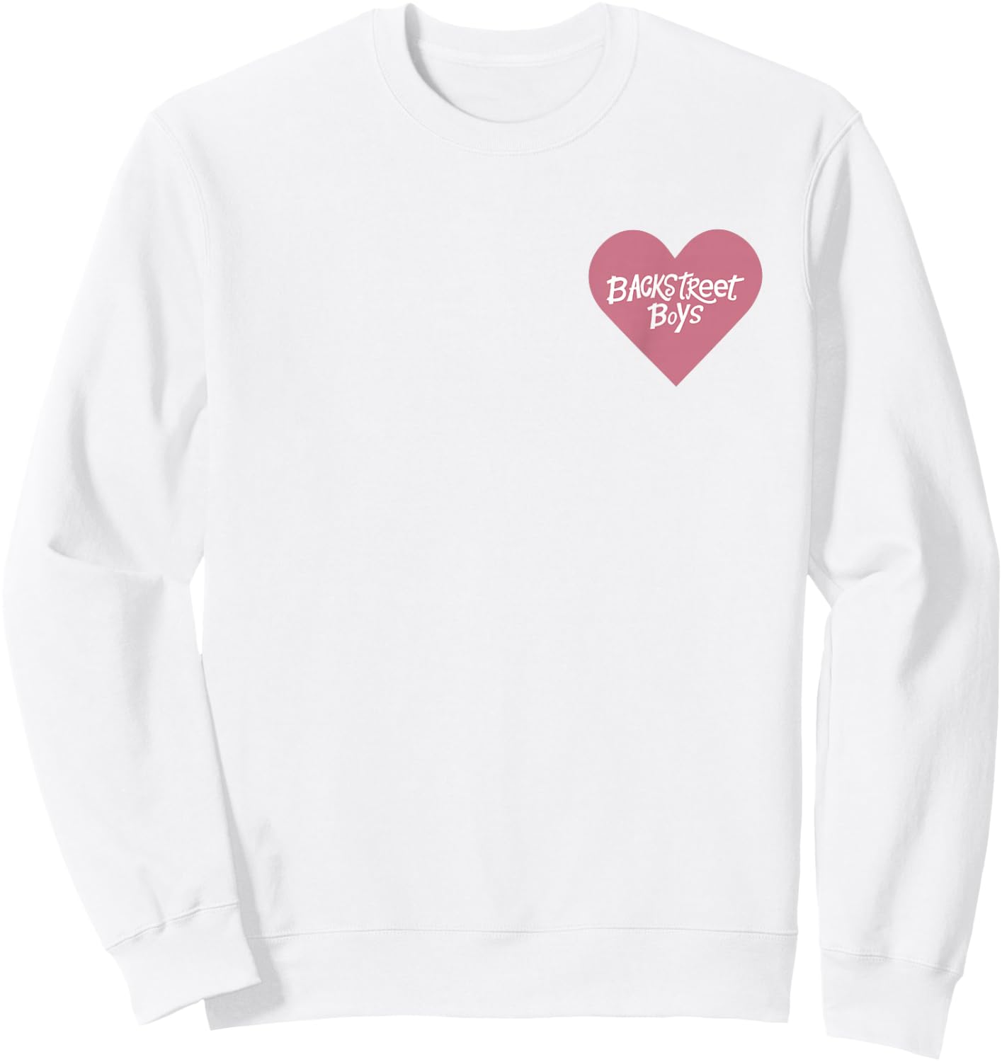 Backstreet Boys – Pink Heart Logo Pocket Sweatshirt - Sweatshirt | White