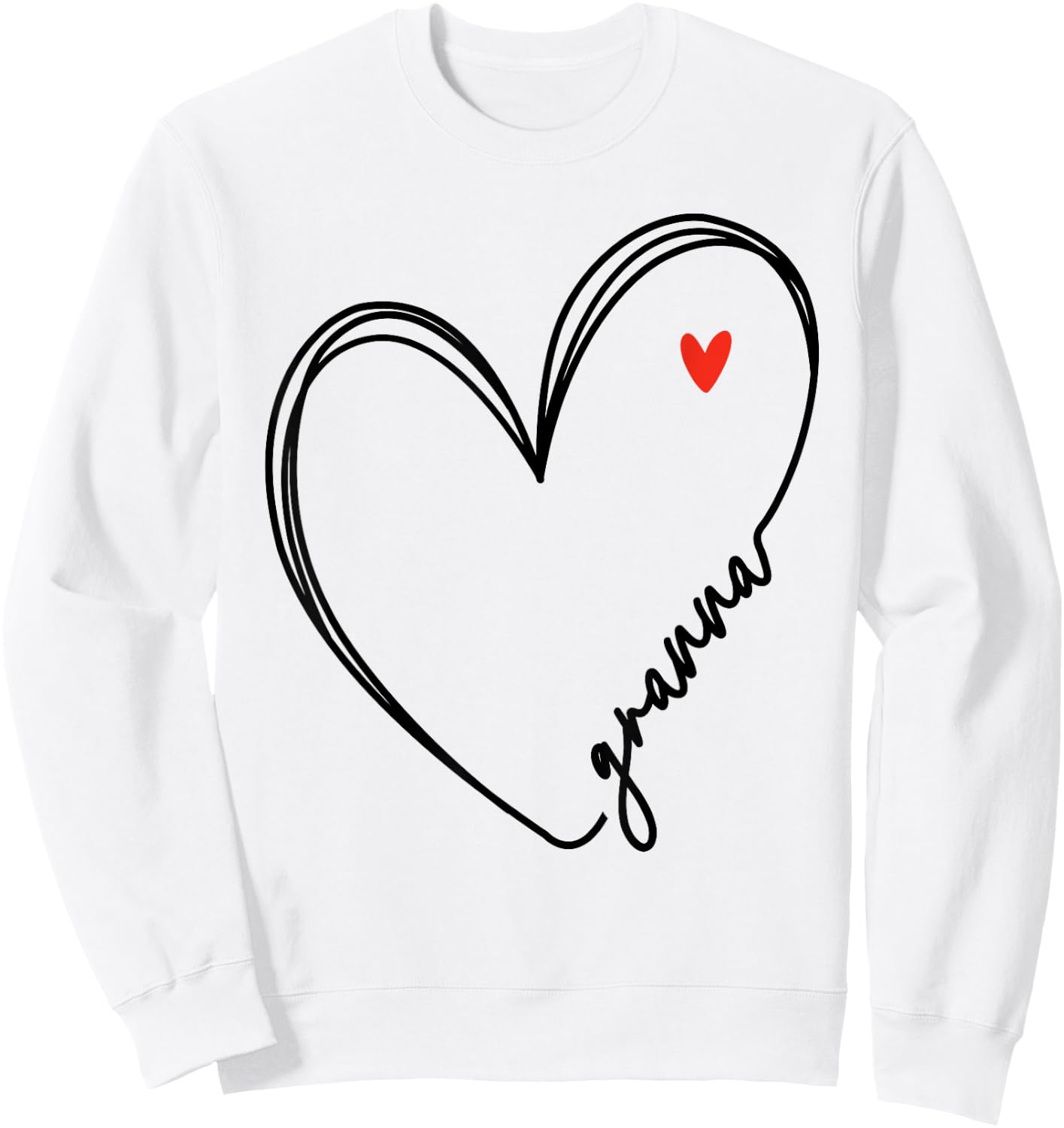 Cute granna With Heart Girl Women Mom Mother Sweatshirt - Sweatshirt | White