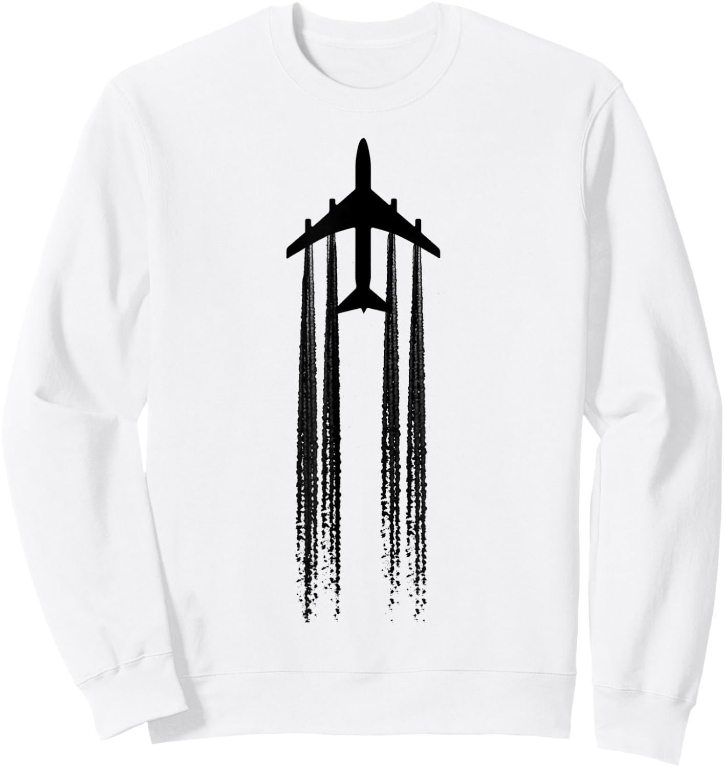Chemtrails Conspiracy Theory Airplane Aviation Sweatshirt - Sweatshirt | White