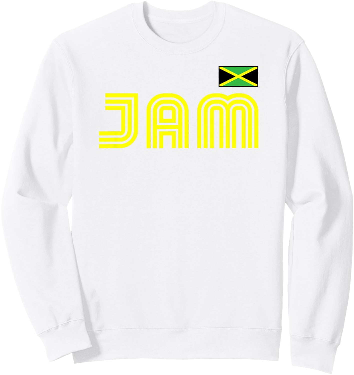 Jamaica Flag Retro International Country Jamaican Pride Sweatshirt - Sweatshirt | White