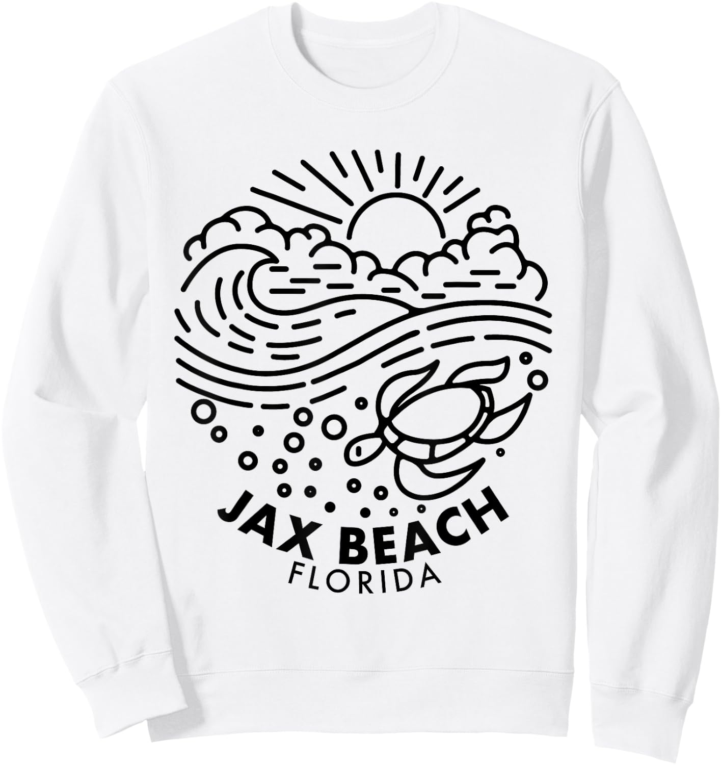 Jax Beach Florida Vintage Women Kids Sweatshirt - Sweatshirt | White