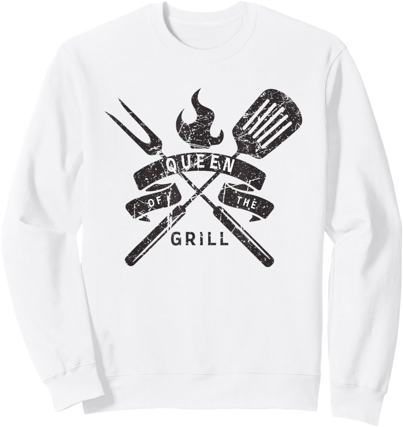 Queen of the Grill - Grilling Master Quote Sweatshirt - Sweatshirt | White