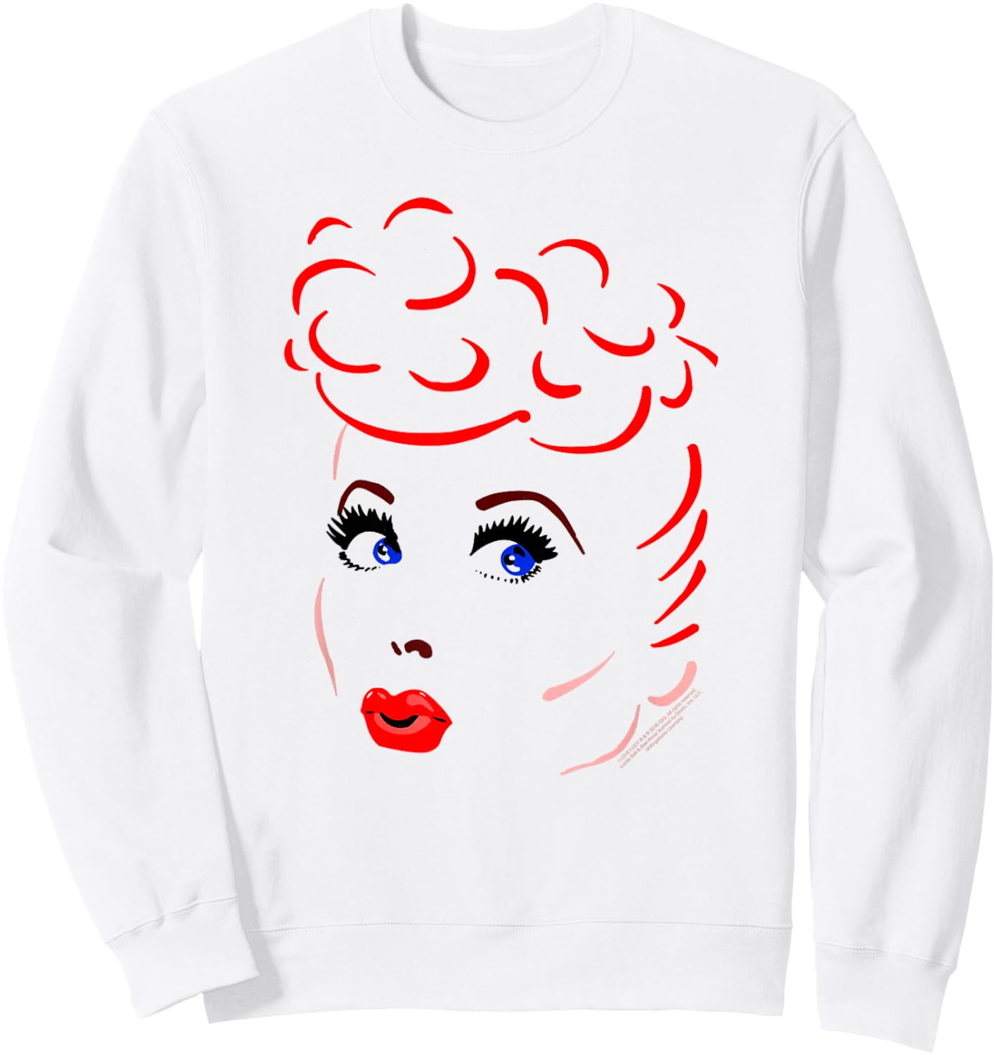 I Love Lucy Lines Face Sweatshirt - Sweatshirt | White