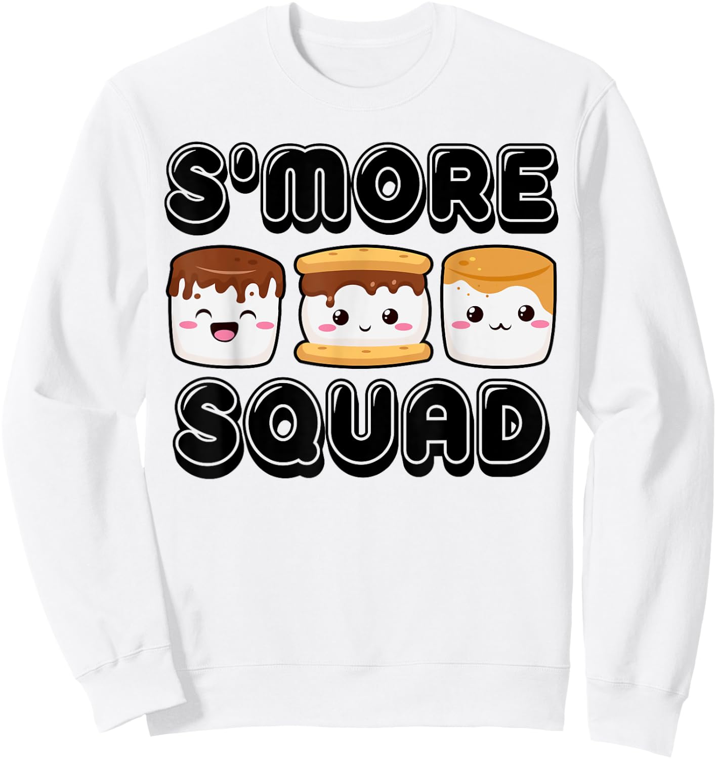 Smore Squad Camping Campfire Chocolate Marshmallow S'mores Sweatshirt - Sweatshirt | White
