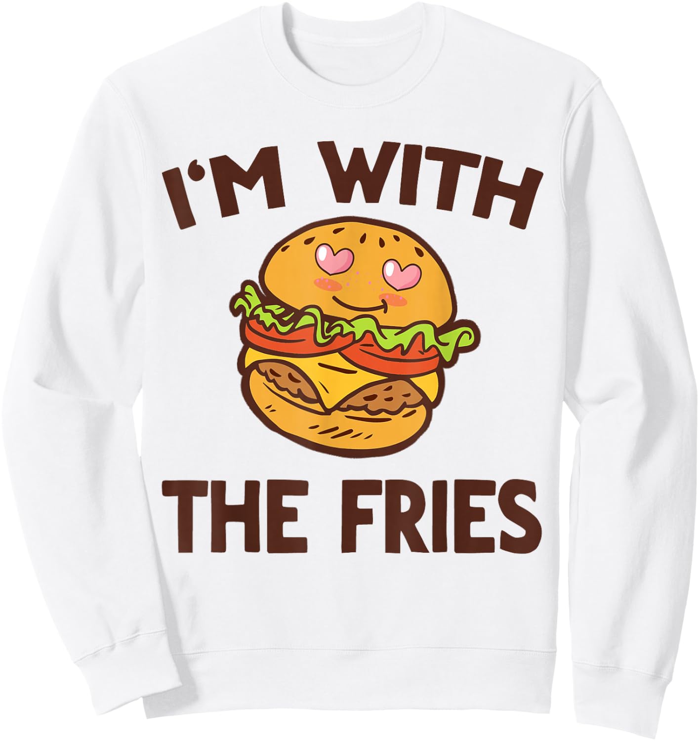 Burger & Fries Matching Couples His & Hers Sweatshirt - Sweatshirt | White