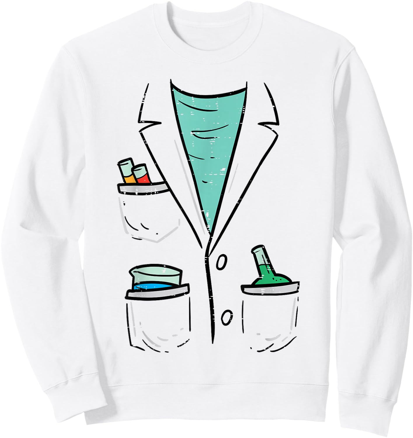 Mad Scientist Chemist Costume Funny Halloween Nerd Geek Boys Sweatshirt - Sweatshirt | White