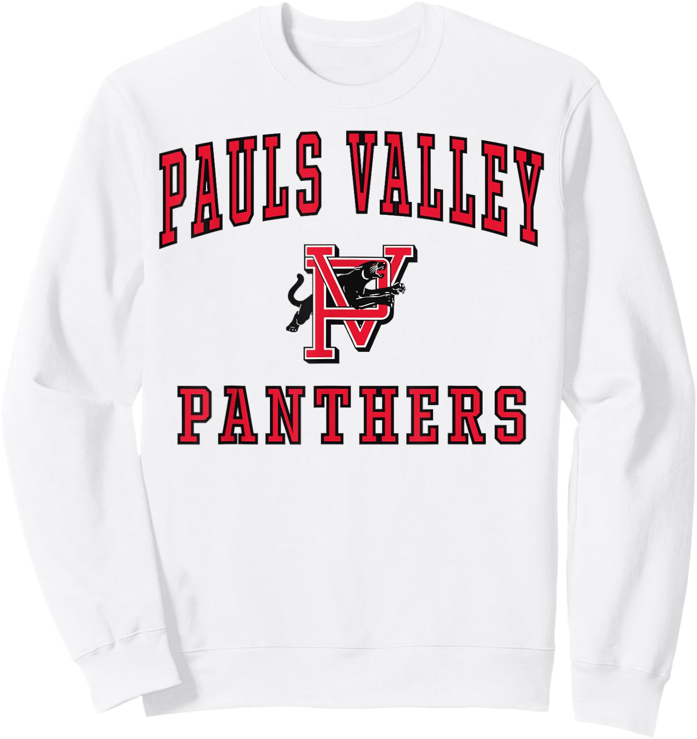 Pauls Valley High School Panthers C1 Sweatshirt - Sweatshirt | White