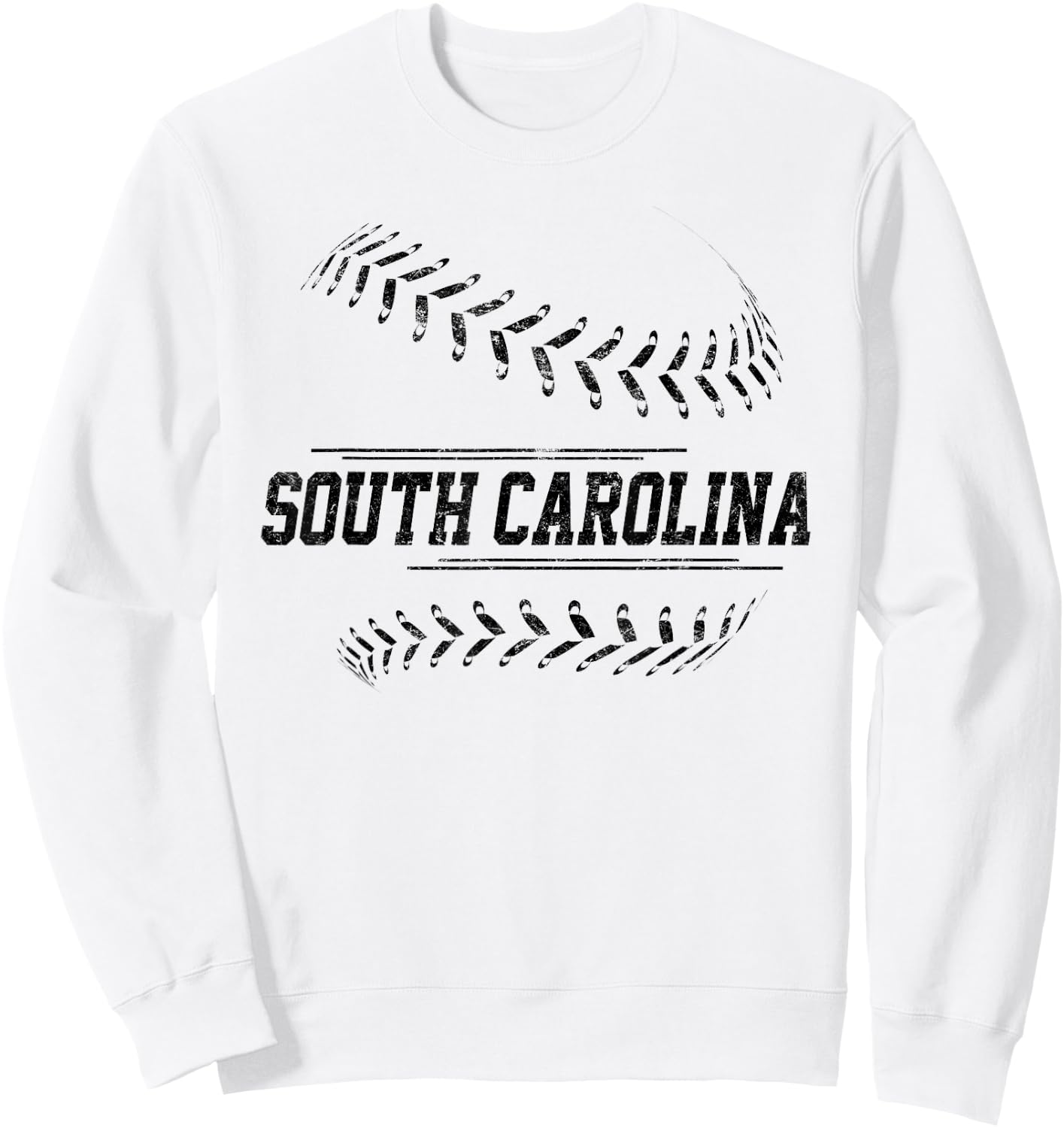 South Carolina Baseball State Pride Team Sport Sweatshirt - Sweatshirt | White