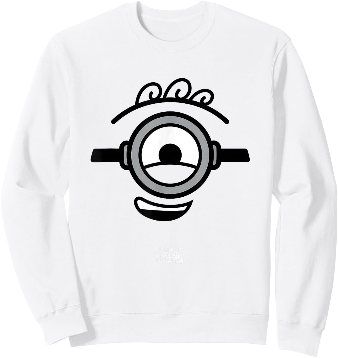 Minions James Big Face Costume Graphic Sweatshirt - Sweatshirt | White