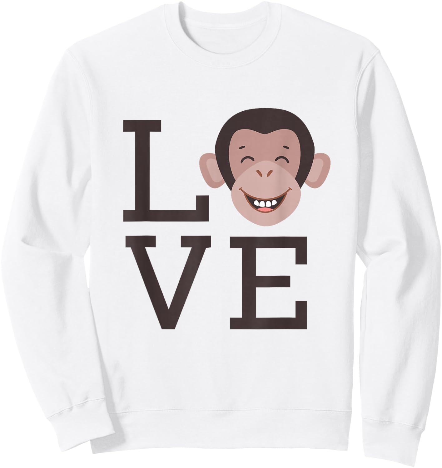 Love Monkey - Jungle Animal Outfit Monkey Lovers Gift Sweatshirt - Sweatshirt | White