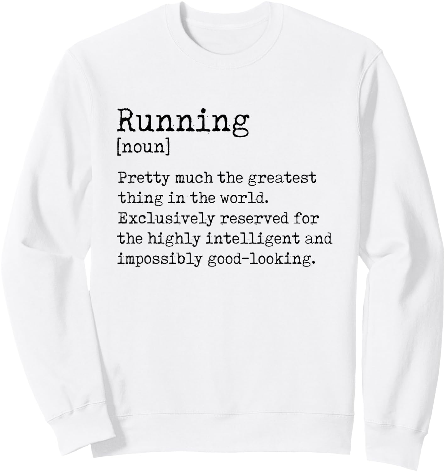 Definition Runner Graphic Running Jogger Sports Athlete Sweatshirt - Sweatshirt | White