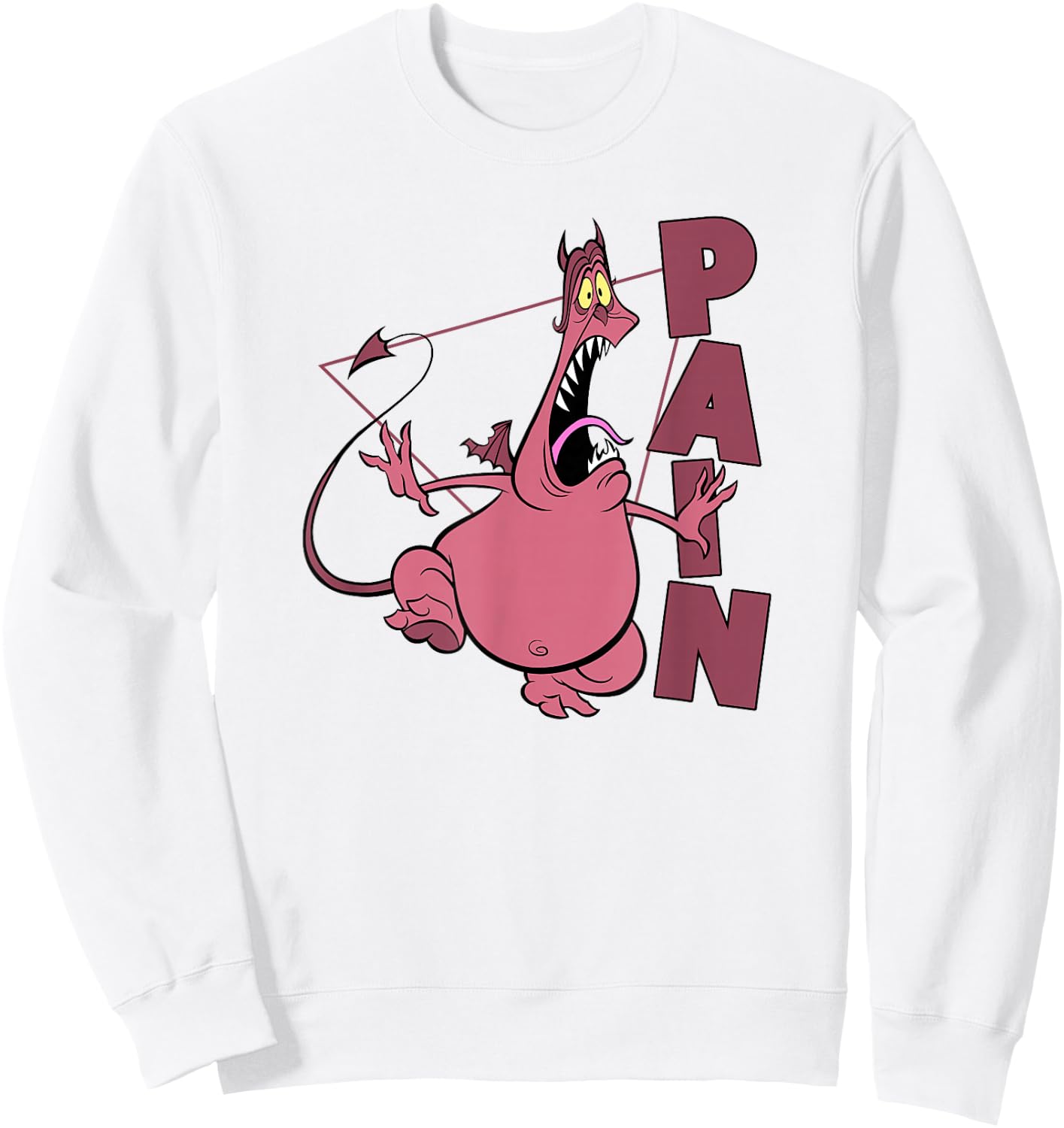 Disney Hercules Pain Geometric Name Portrait Sweatshirt - Sweatshirt | White