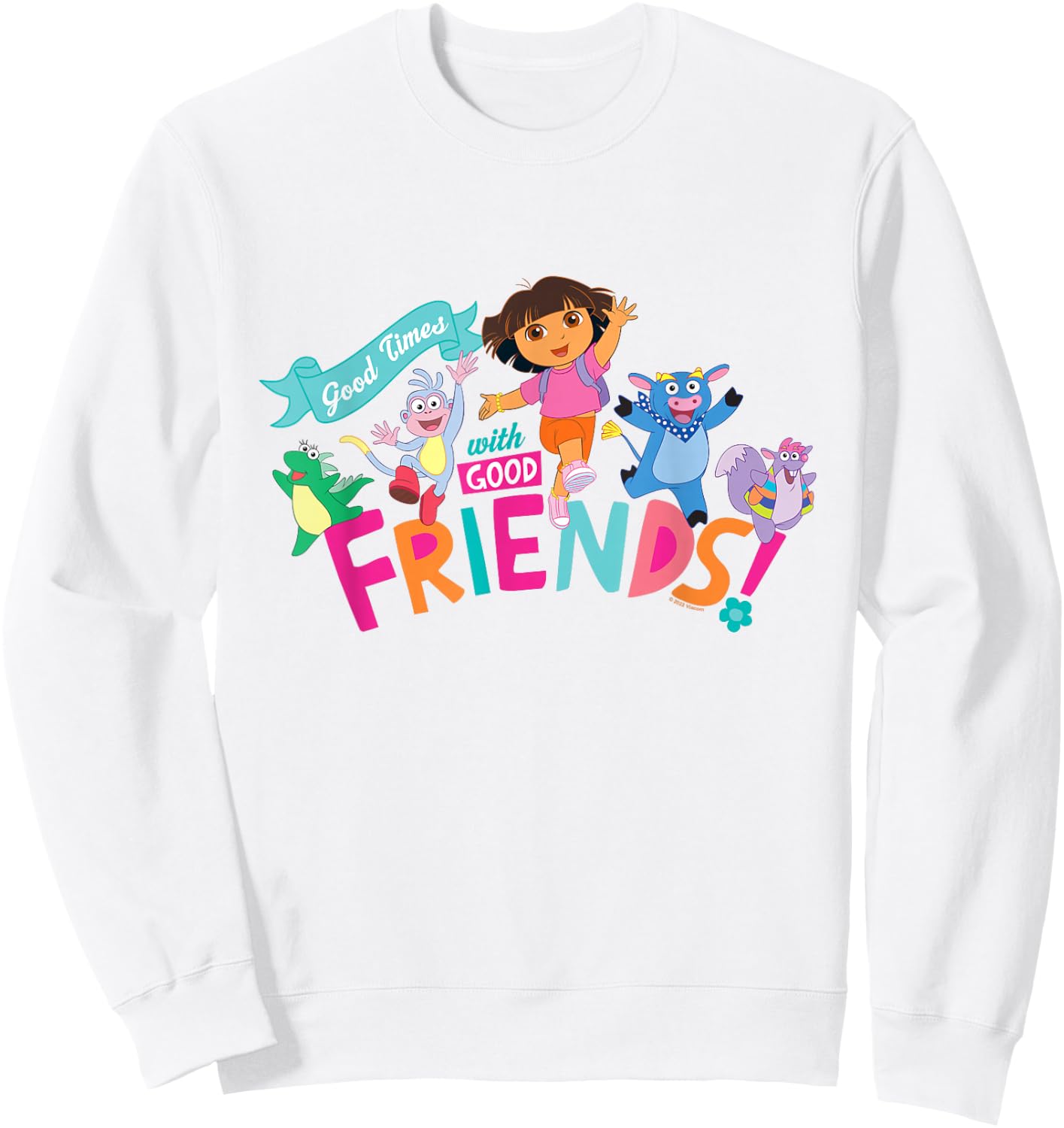 Dora The Explorer Good Times with Good Friends Sweatshirt - Sweatshirt | White