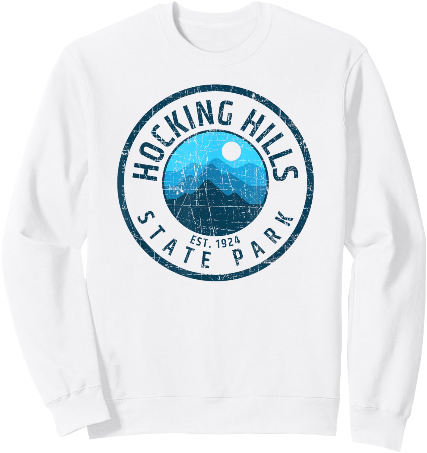 Retro Hocking Hills State Park Souvenir Sweatshirt - Sweatshirt | White