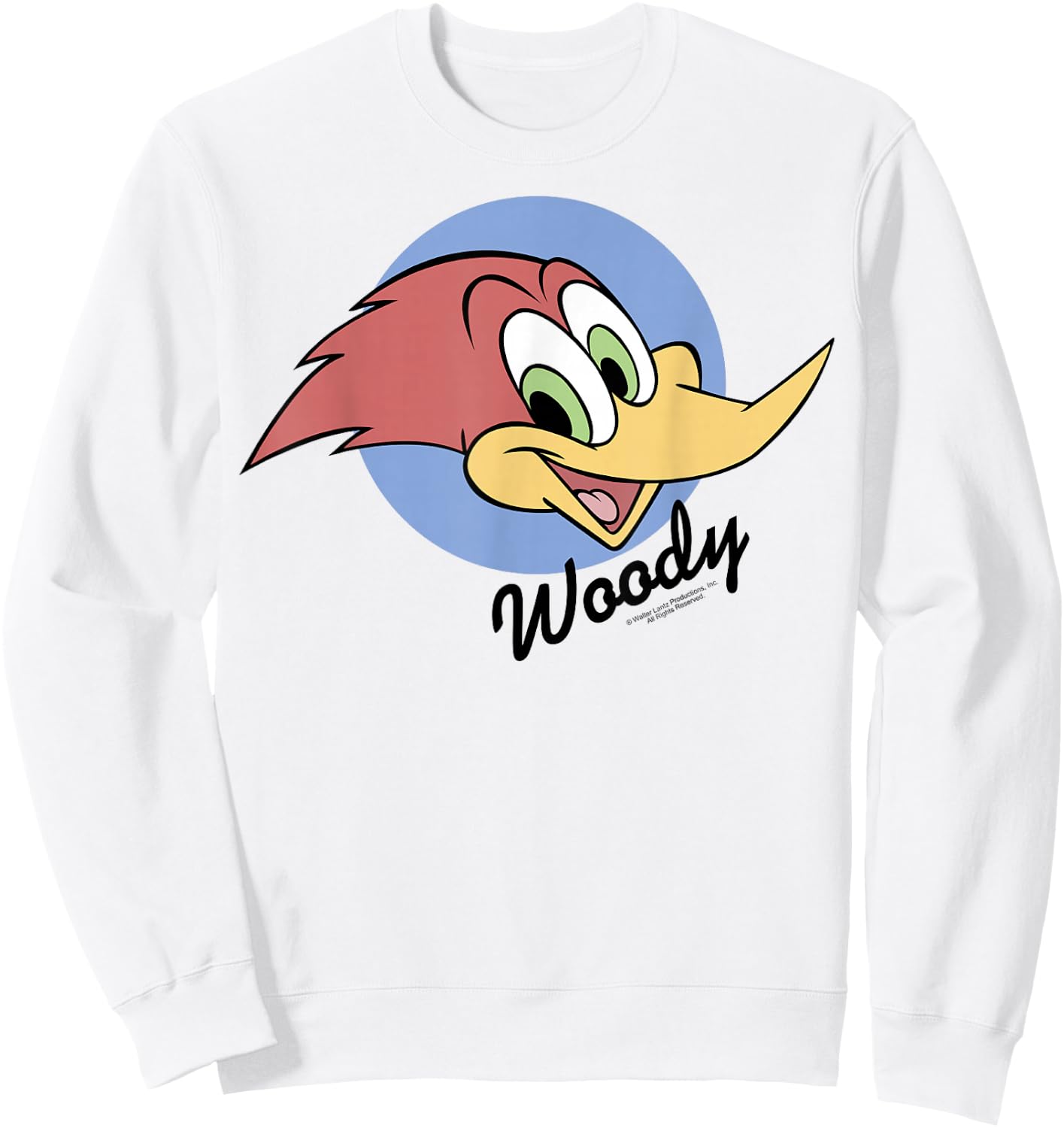 Woody Woodpecker Face Circle Logo Sweatshirt - Sweatshirt | White