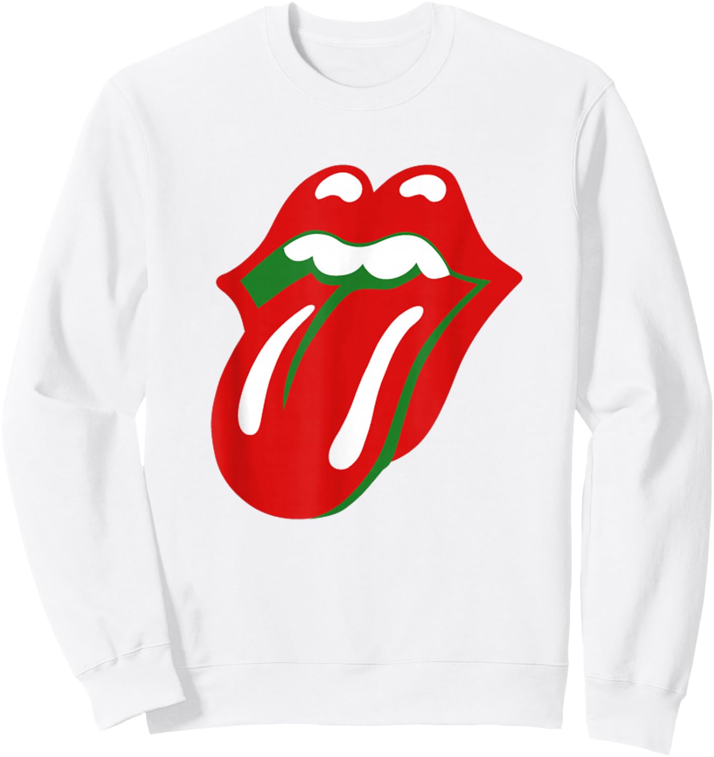 Rolling Stones Holiday Tongue Sweatshirt - Sweatshirt | White