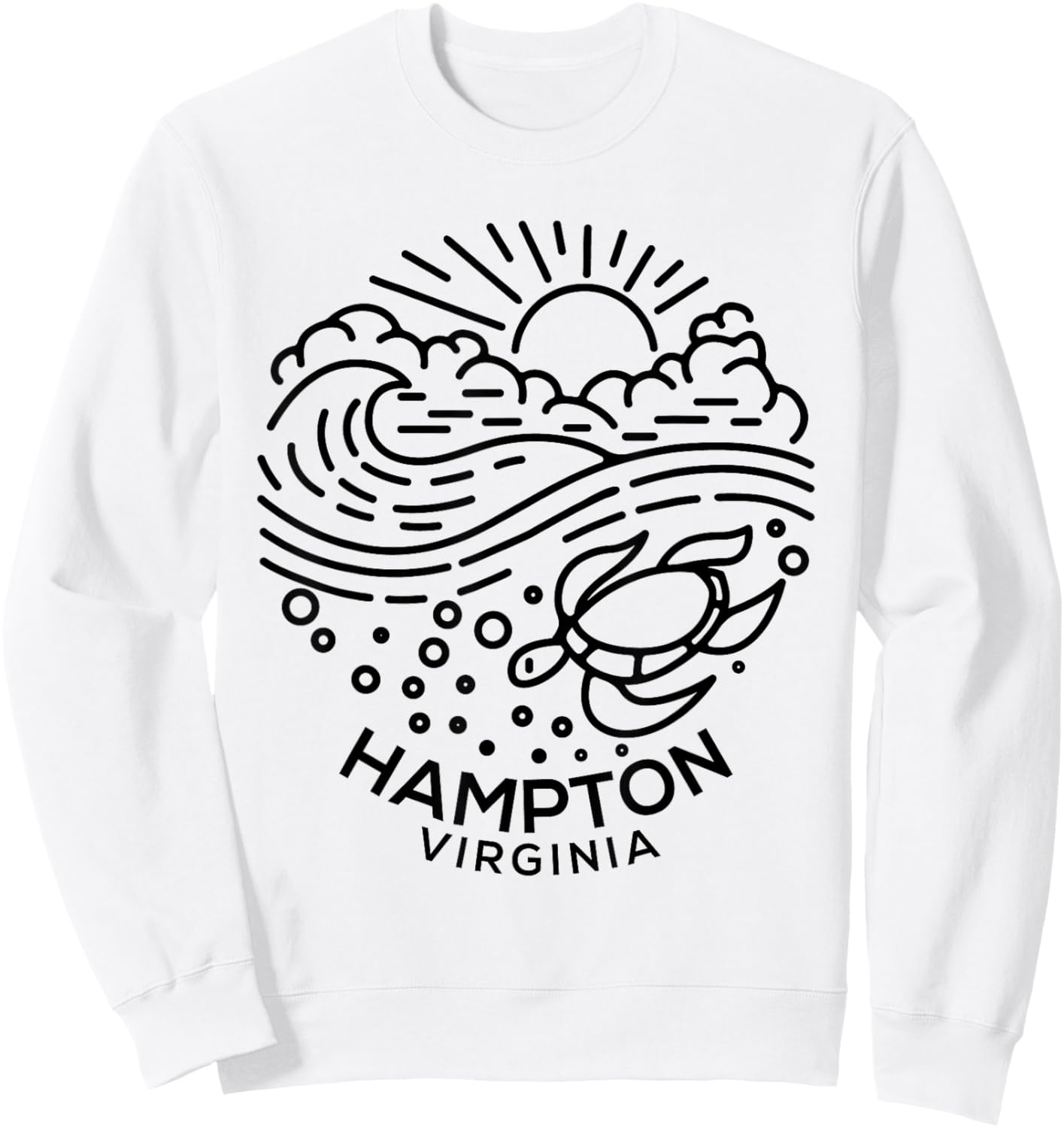 Hampton VA Sweatshirt - Sweatshirt | White