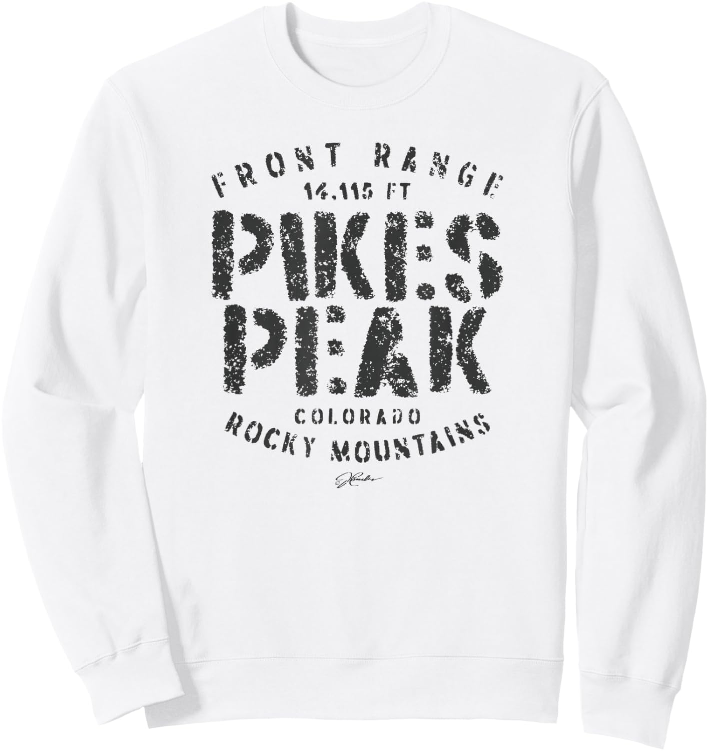 JCombs: Pikes Peak, CO Sweatshirt - Sweatshirt | White