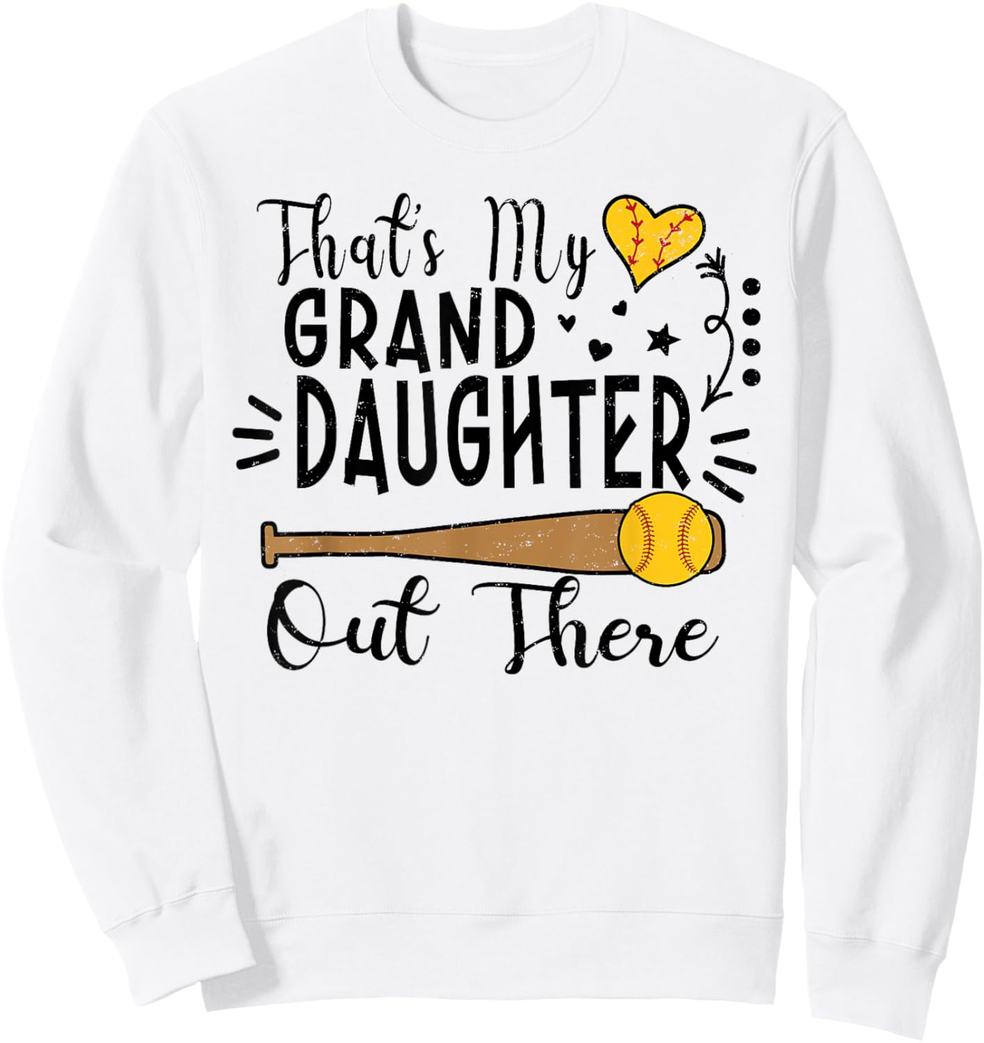 Das ist meine Enkeldaughter da draußen Softball Oma Opa Sweatshirt - Sweatshirt | White