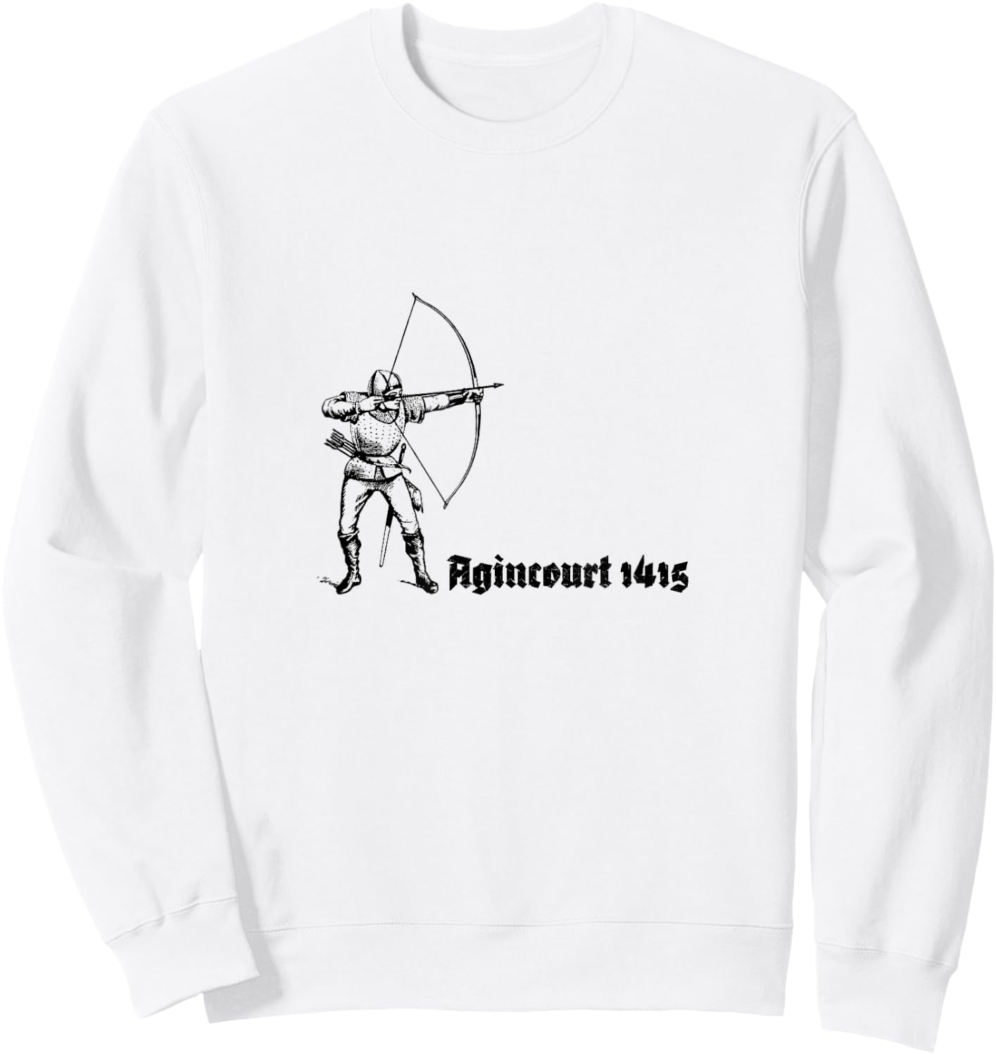 Agincourt 1415 - Longbow Sweatshirt - Sweatshirt | White