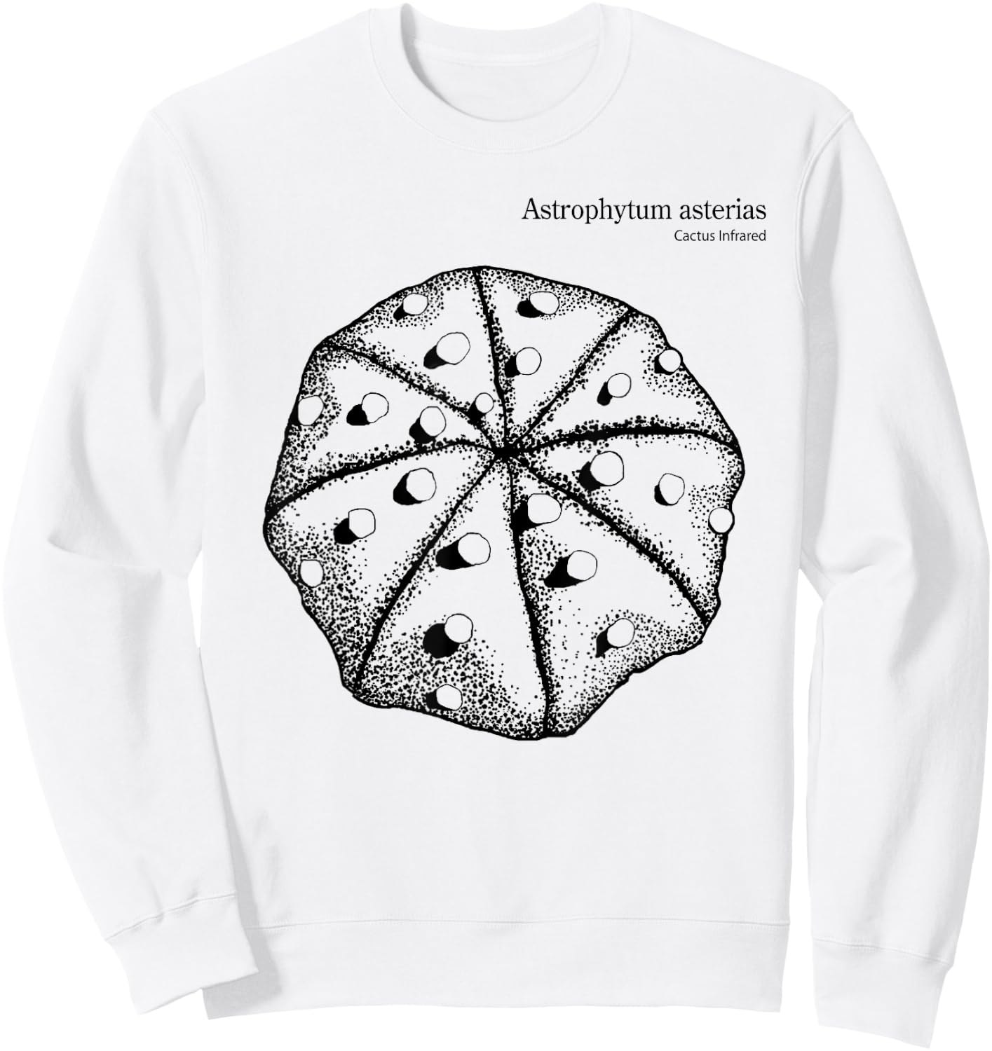 Astrophytum asterias Cactus Infrared nature lover graphic Sweatshirt - Sweatshirt | White