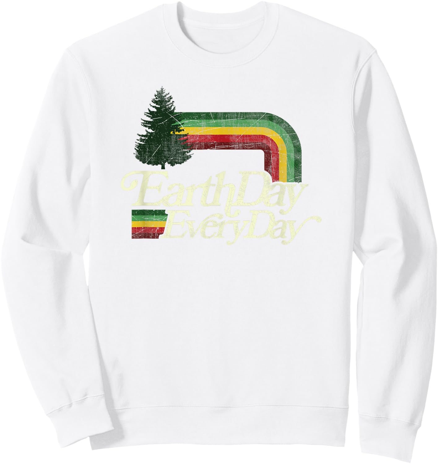 Cute Earth Day Everyday Retro Vintage Sweatshirt - Sweatshirt | White