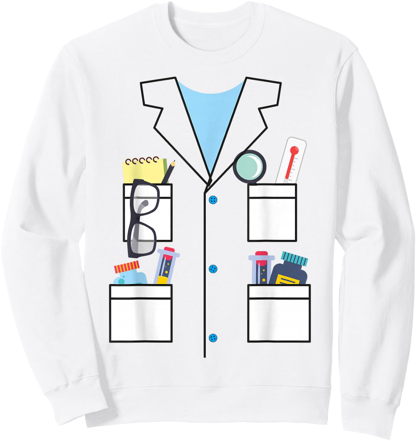 Scientist Halloween Costume Cute Chemist Science Sweatshirt - Sweatshirt | White