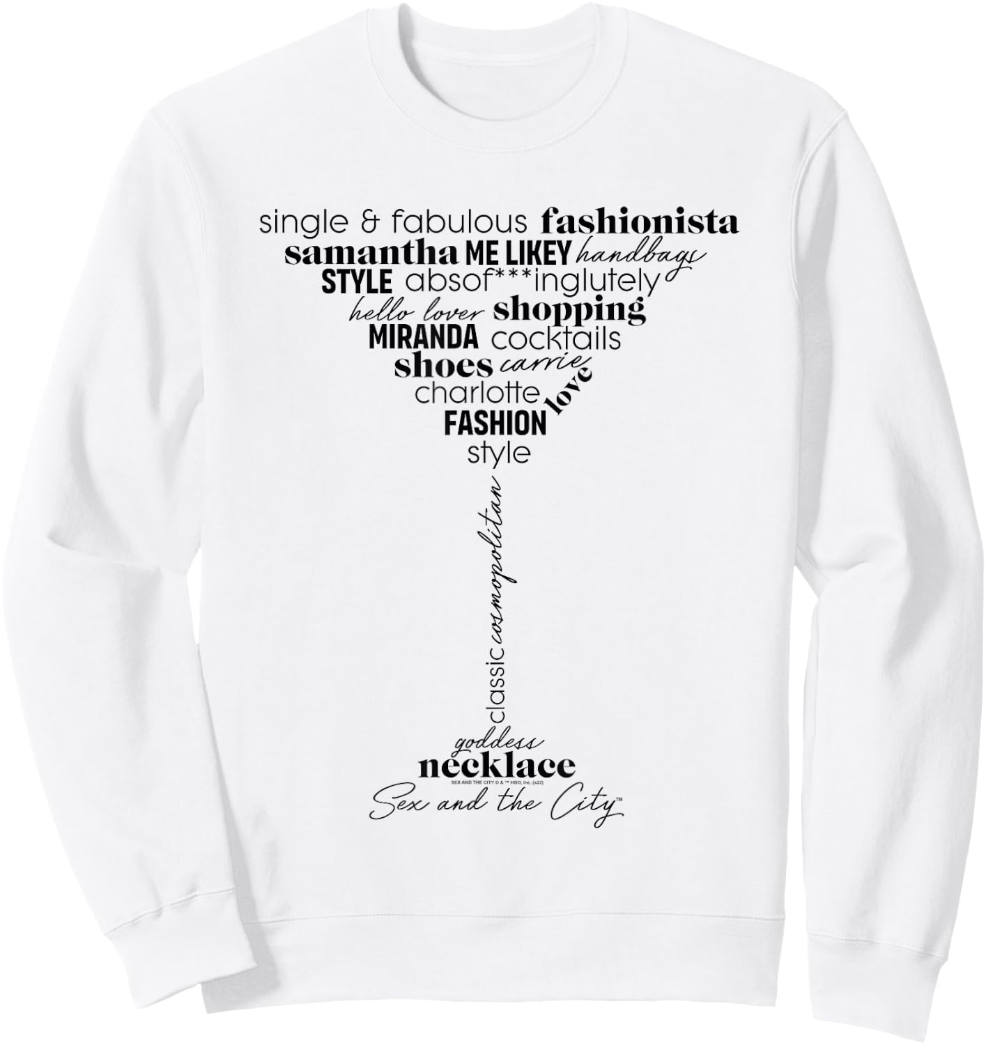 Sex and the City Classic Cosmopolitan Sweatshirt - Sweatshirt | White