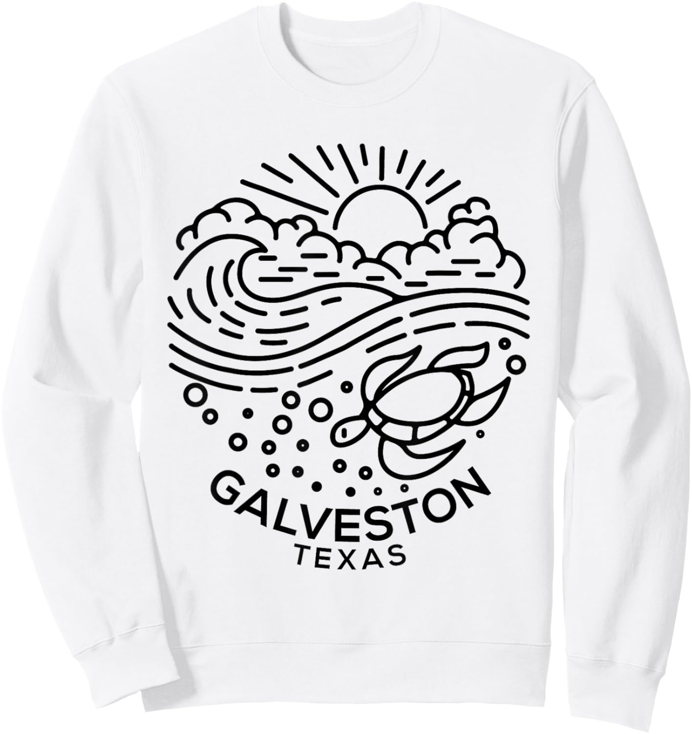 Galveston TX Sweatshirt - Sweatshirt | White