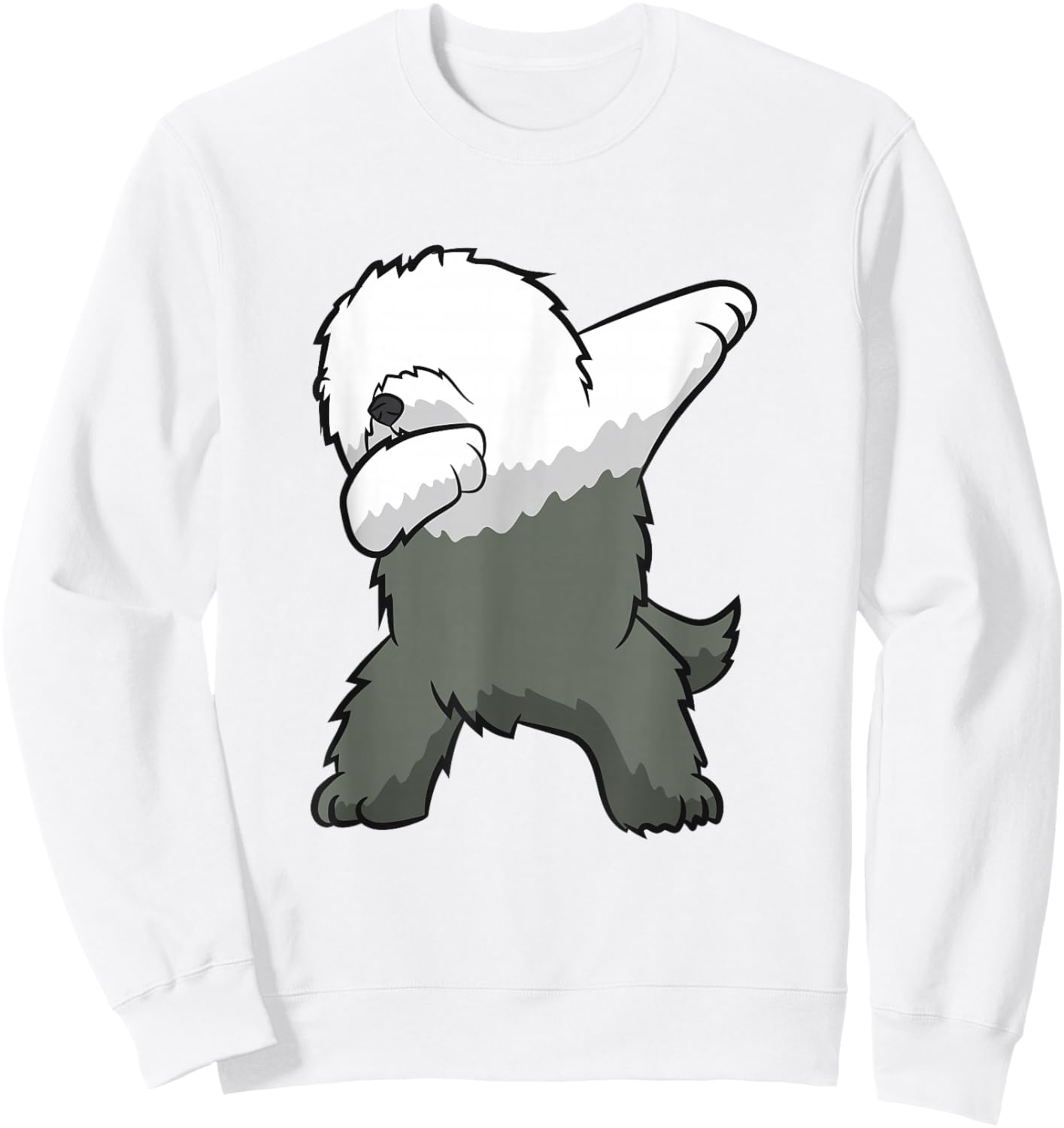 Old English Sheepdog Dog Dancing English Sheepdog Sweatshirt - Sweatshirt | White