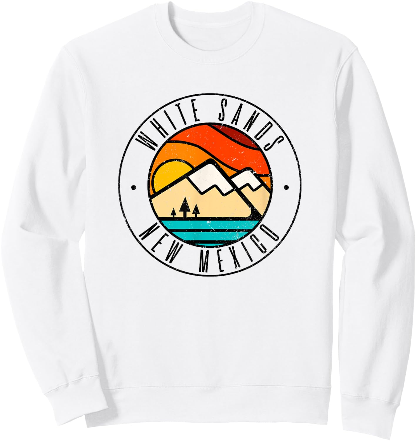 Minimalist Outdoors White Sands New Mexico NM Sweatshirt - Sweatshirt | White