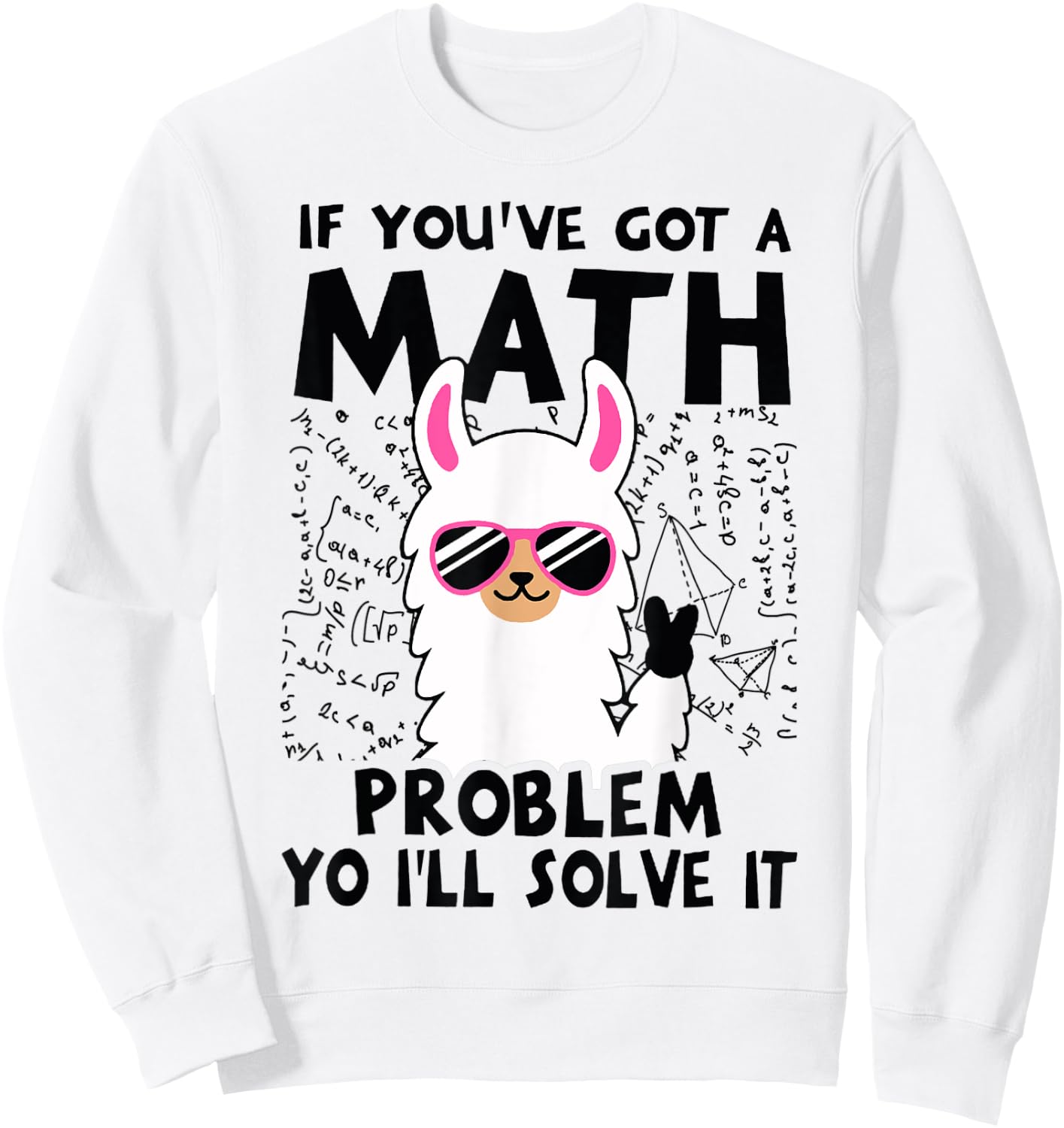If You've Got A Math Problem Yo I'll Solve It Sweatshirt - Sweatshirt | White