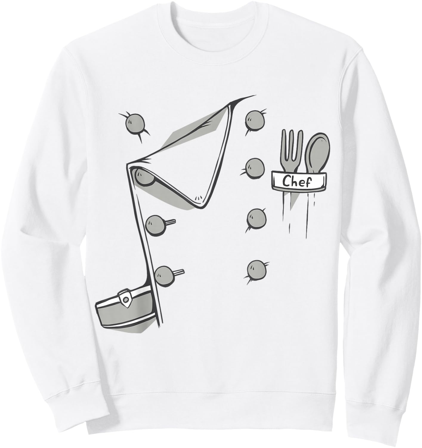 Chef Jacket Chef Costume Cook Cooking Funny Chef Gift Sweatshirt - Sweatshirt | White