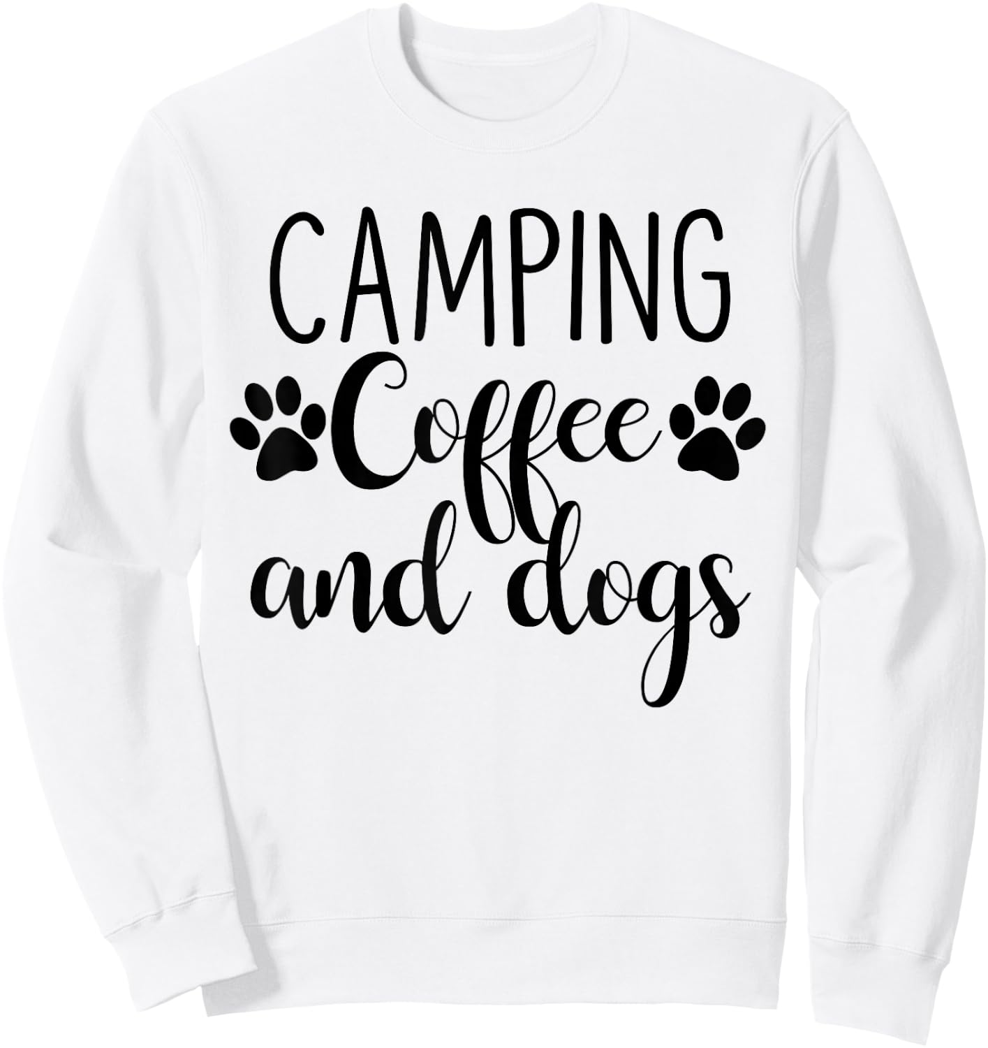 Camping Coffee And Dogs Sweatshirt - Sweatshirt | White