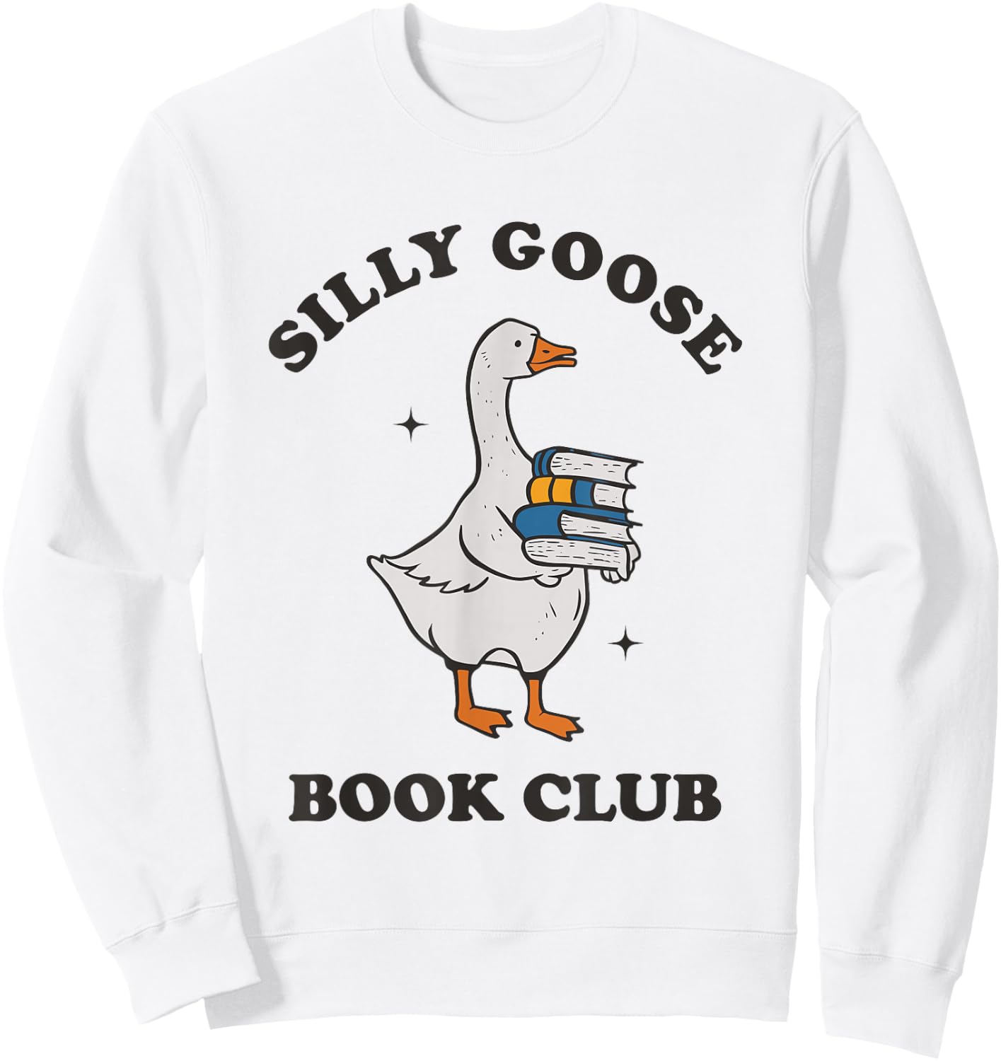 Silly Goose Book Club Sweatshirt - Sweatshirt | White