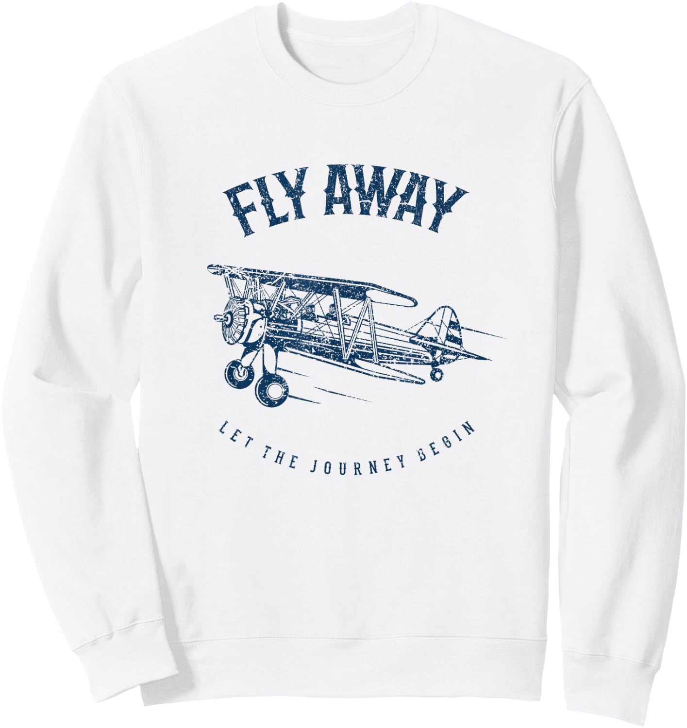 Classic Airplane Shirt Fly Away Sweatshirt - Sweatshirt | White