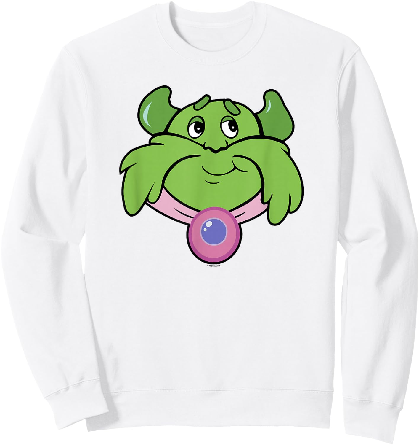 Candy Land Halloween Plumpy Big Face Sweatshirt - Sweatshirt | White