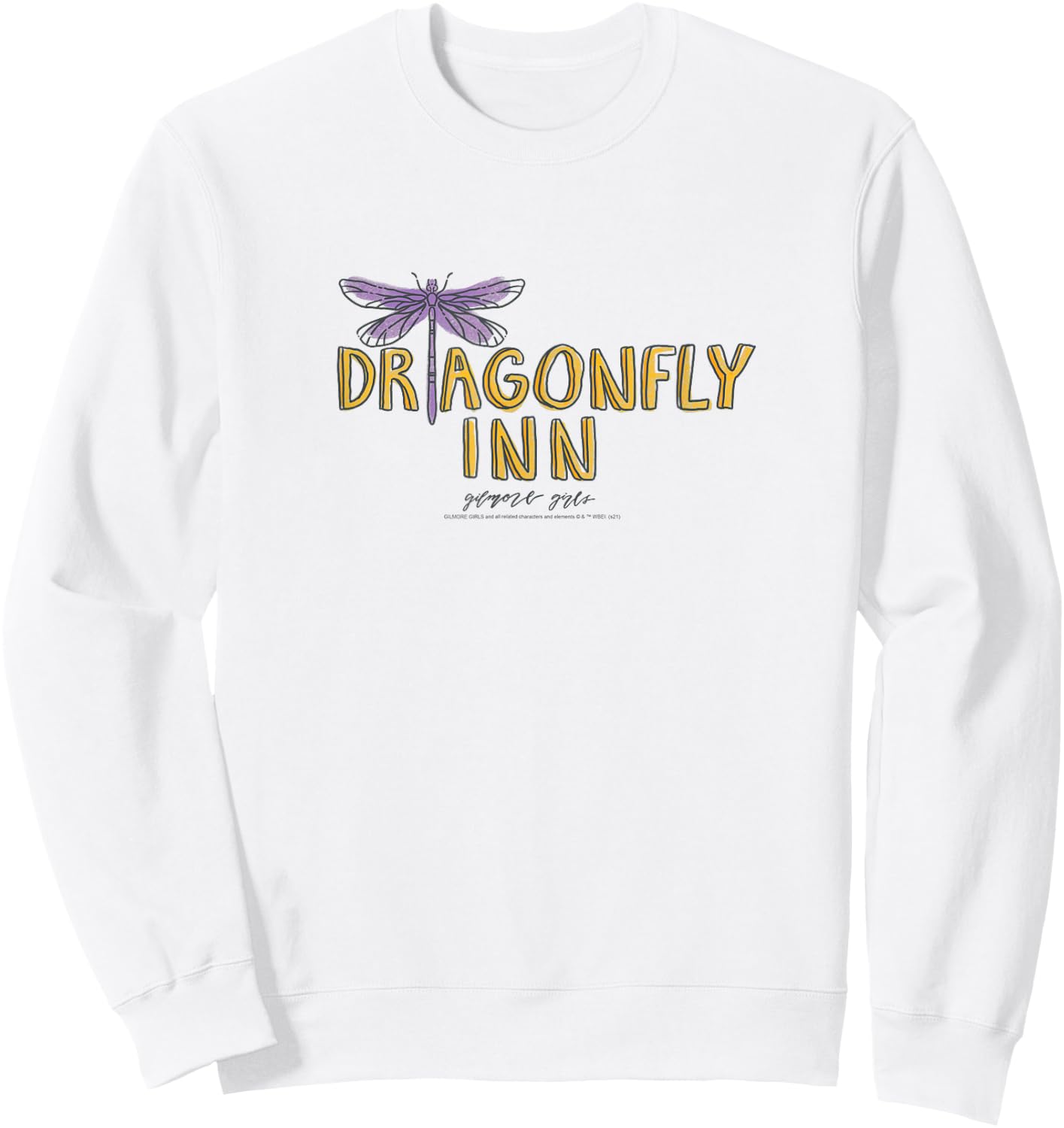 Gilmore Girls Dragonfly Inn Drawing TV Show Sweatshirt - Sweatshirt | White