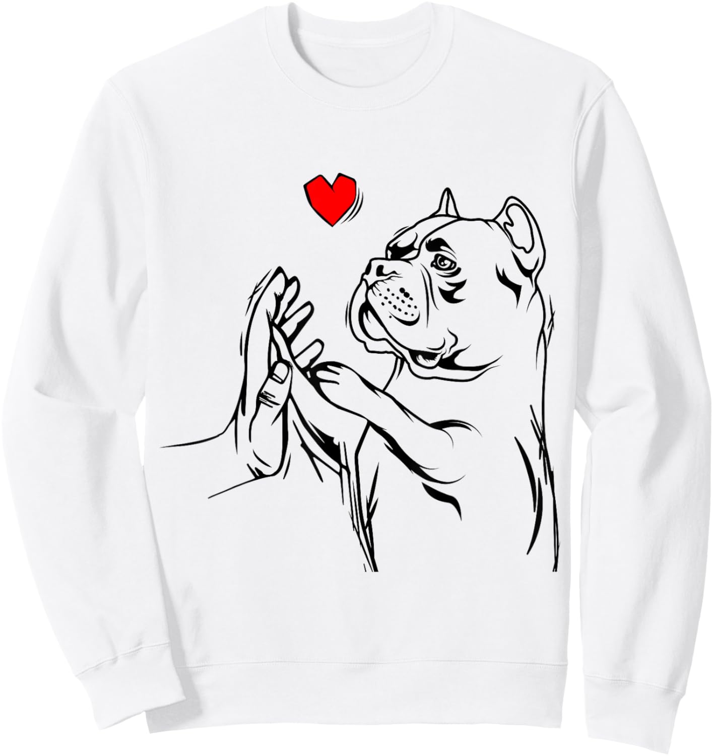 American Bully Love Cute Pitbull Dog Mom Funny Girls Sweatshirt - Sweatshirt | White