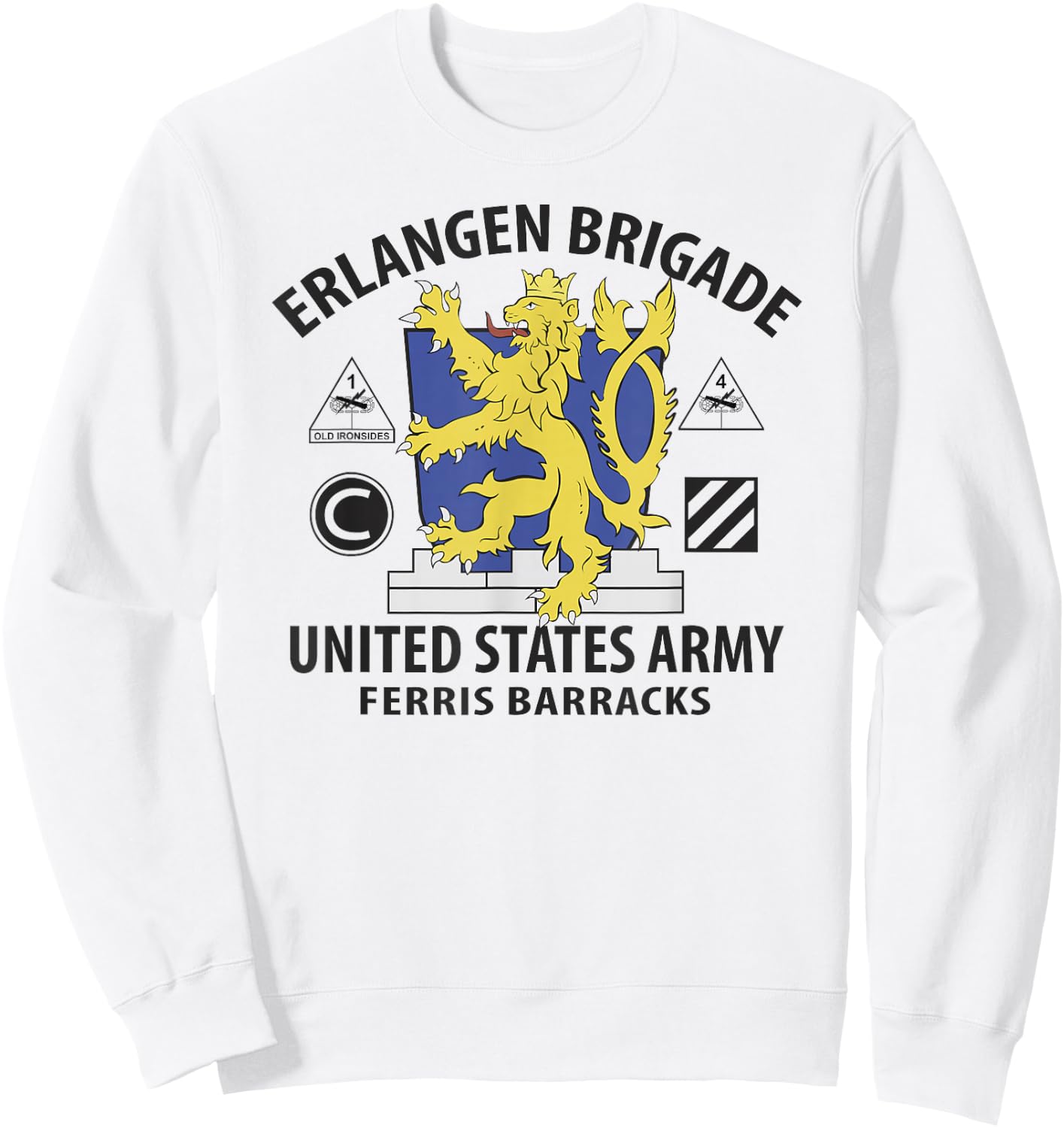 Erlangen Brigade United States Army Ferris Barracks Sweatshirt - Sweatshirt | White