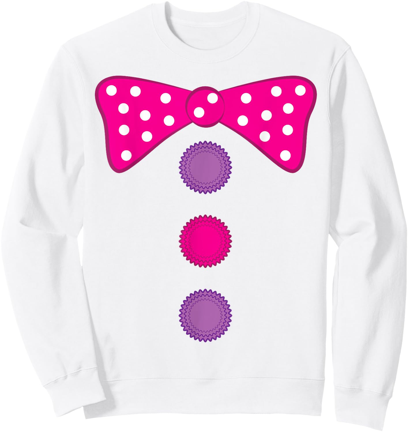 Girl Clown Bow Tie Halloween Costume Funny Sweatshirt - Sweatshirt | White