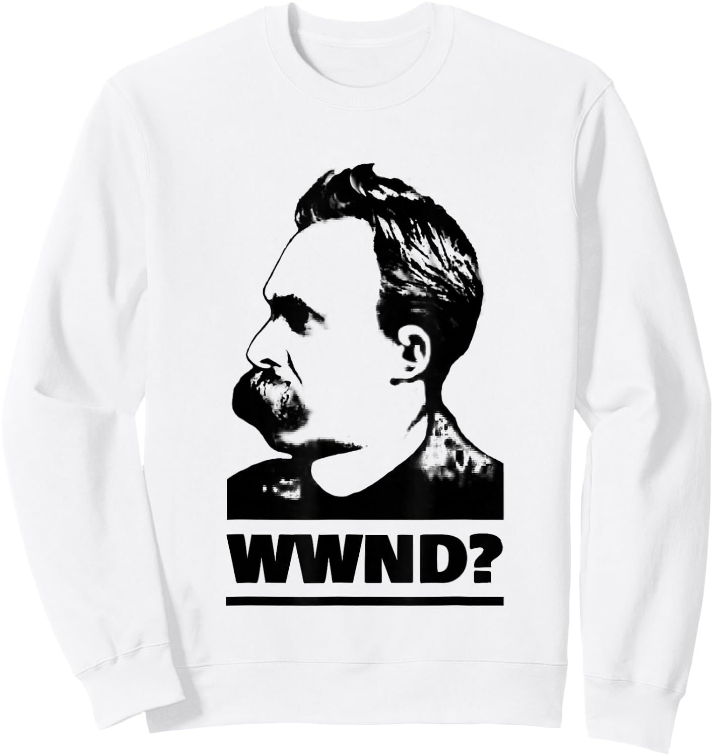 The Philosophy Shirt - What Would Nietzsche Do - Fun Philosopher Quote - Grey - X-Small - -Adult - Short Sleeve - - Classic Fit - Cotton 60%, Polyester 40% Sweatshirt - Sweatshirt | White