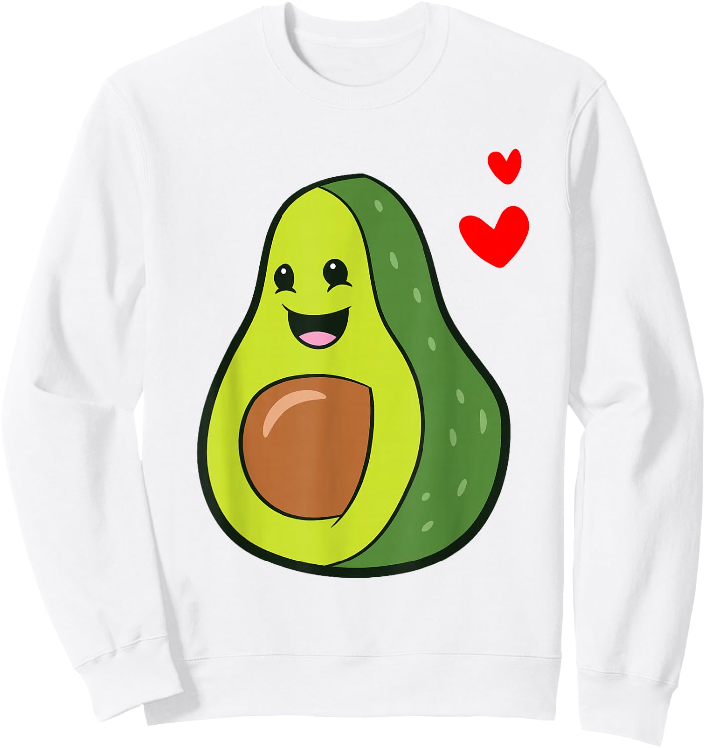 Avocado Vegan Vegetarian Love Avocados Sweatshirt - Sweatshirt | White