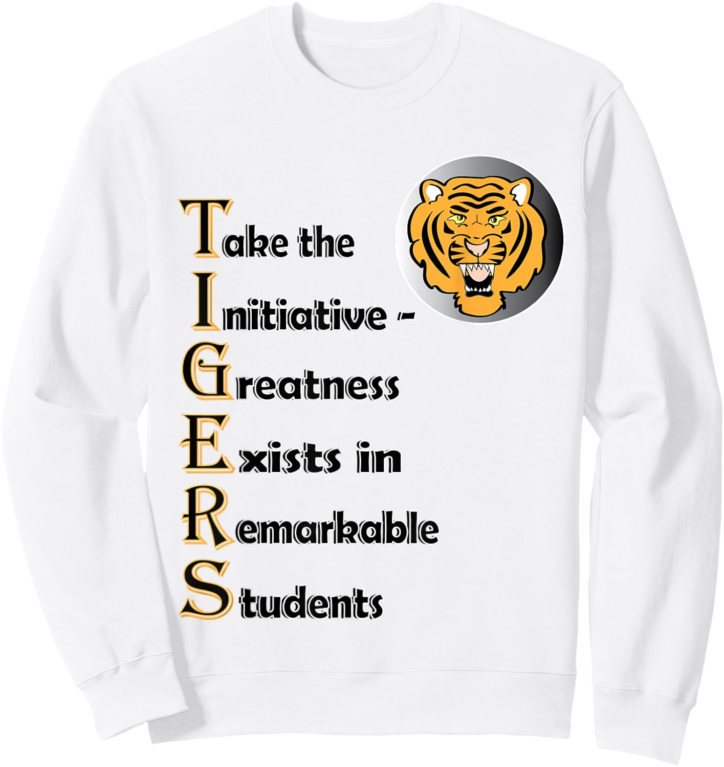 Tigers School Spirit Design for boys, girls, men and women Sweatshirt - Sweatshirt | White