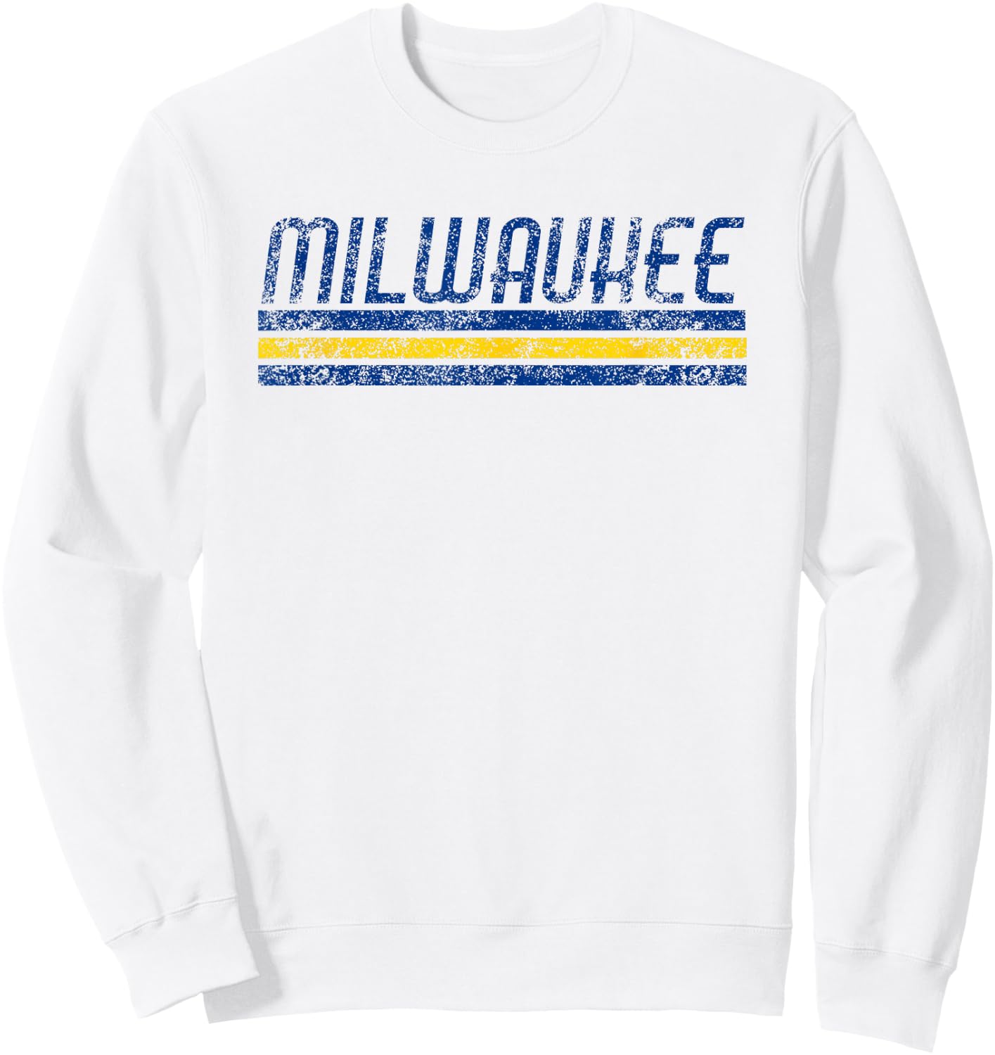 Milwaukee Wisconsin Retro Vintage Weathered Throwback Sweatshirt - Sweatshirt | White