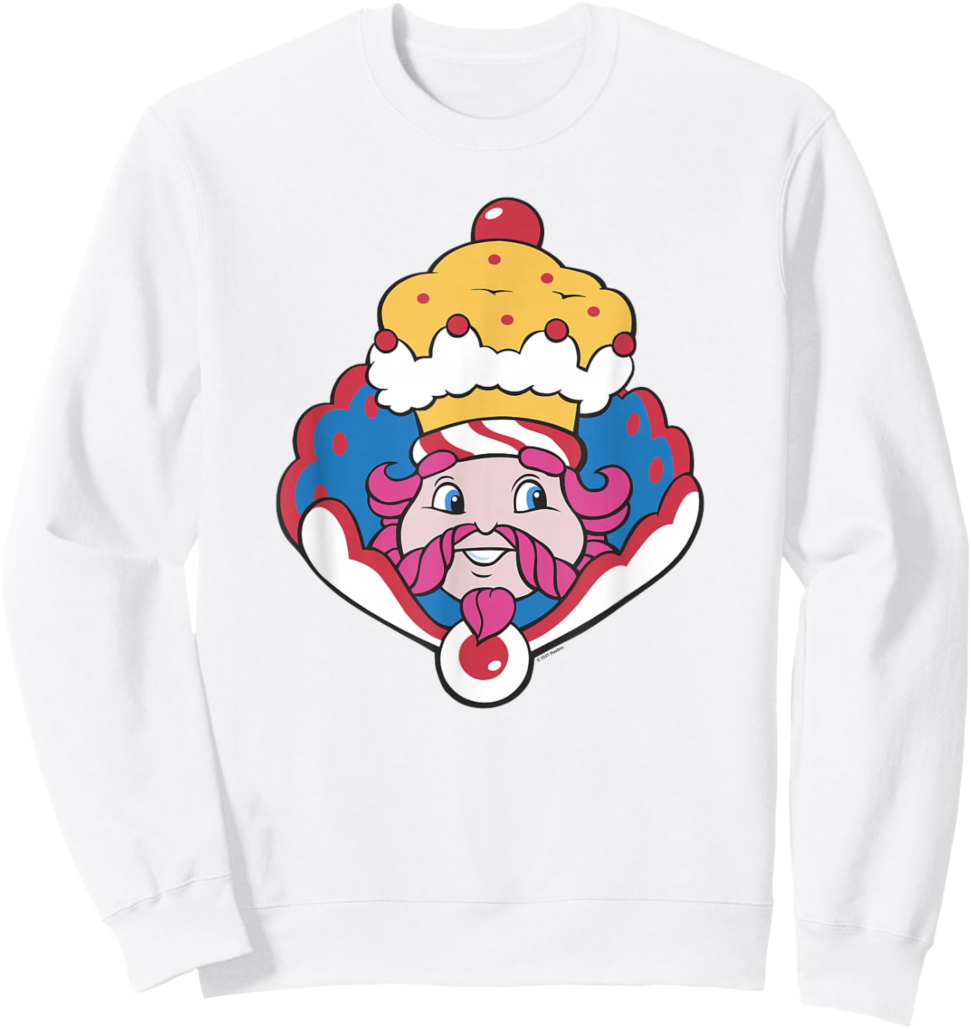 Candy Land Halloween King Kandy Big Face Sweatshirt - Sweatshirt | White