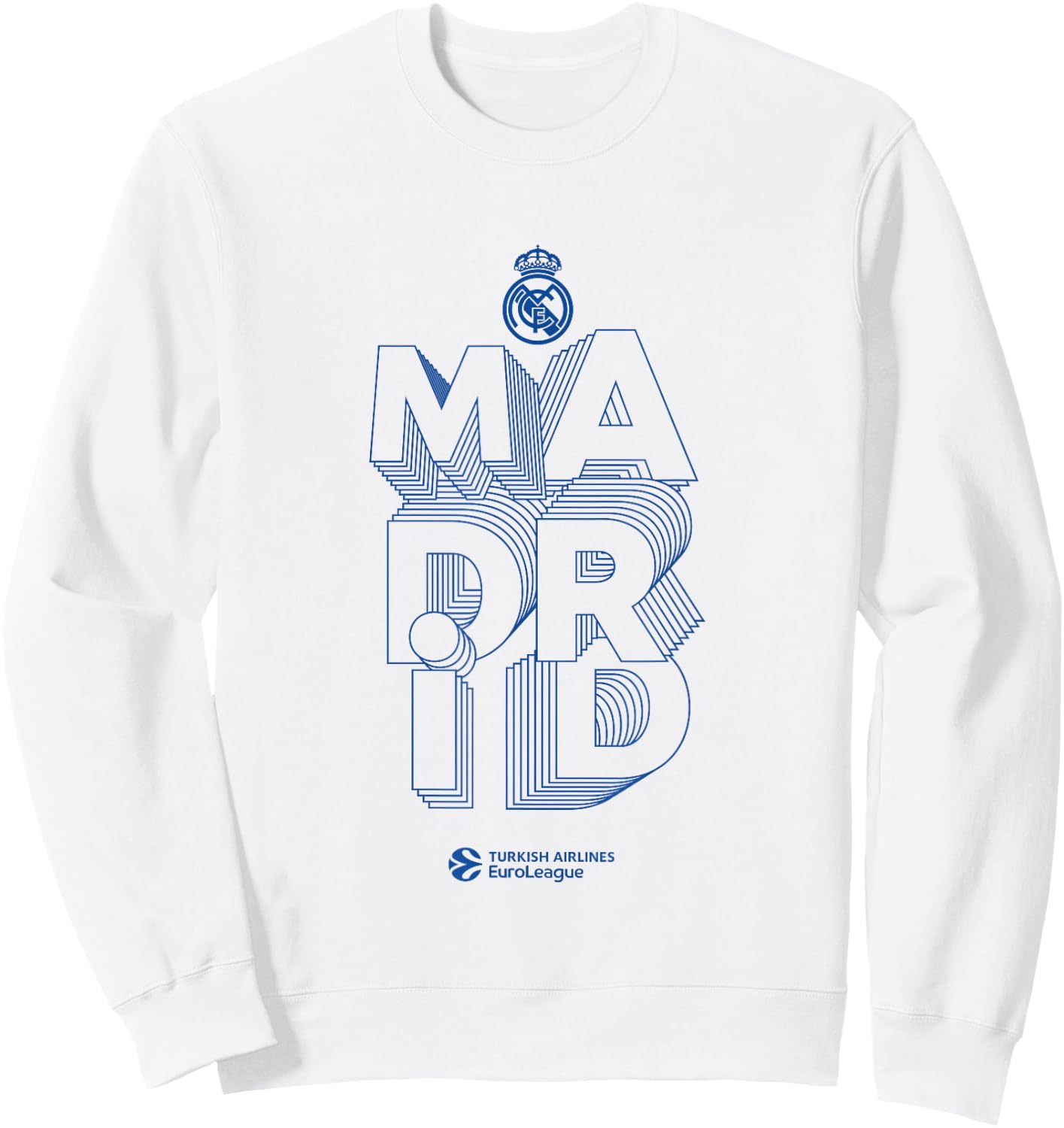 Real Madrid Collection Blue Logo Sweatshirt - Sweatshirt | White