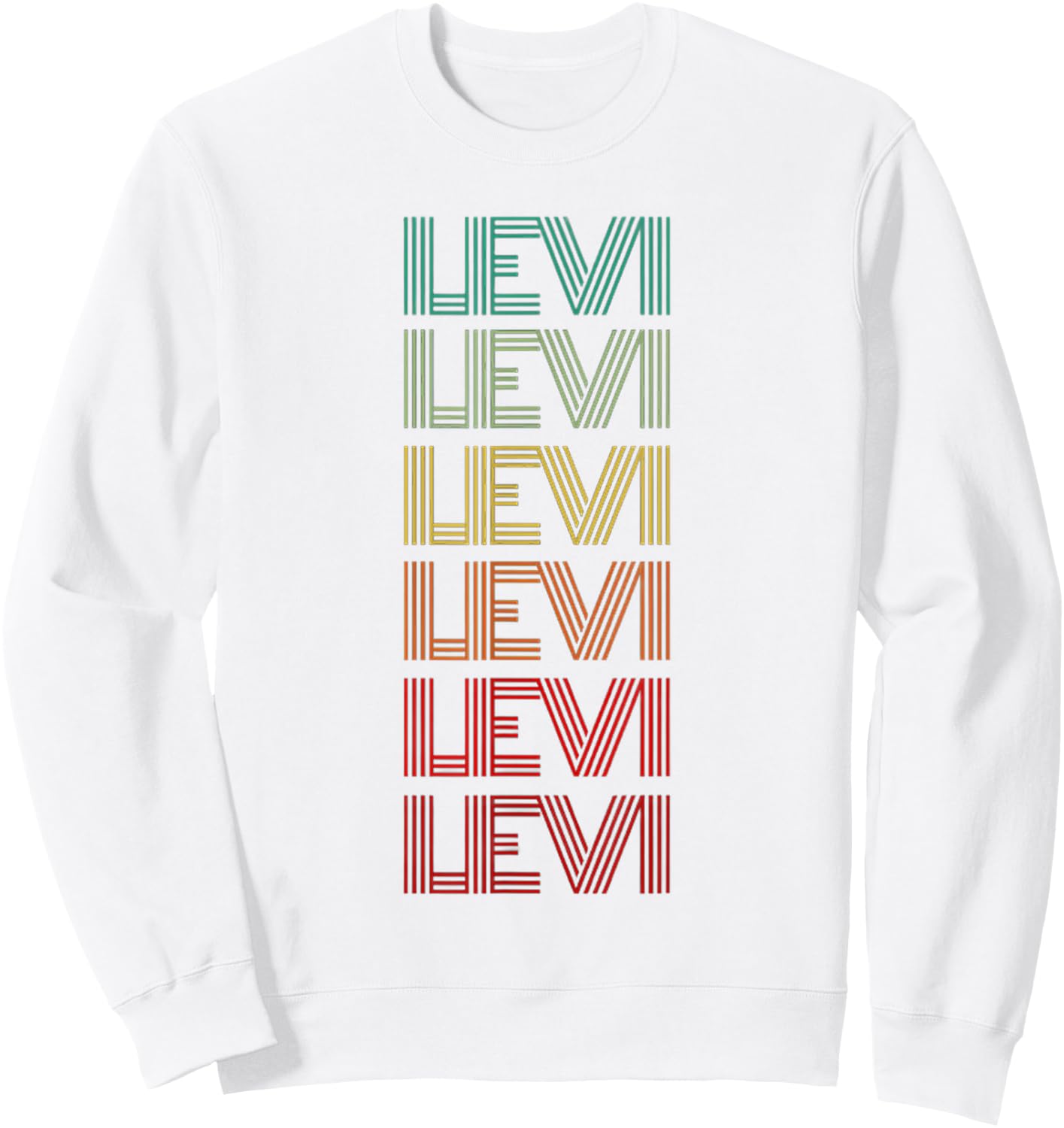 First Name LEVI Boy Retro Personalized Birthday Father Son Sweatshirt - Sweatshirt | White