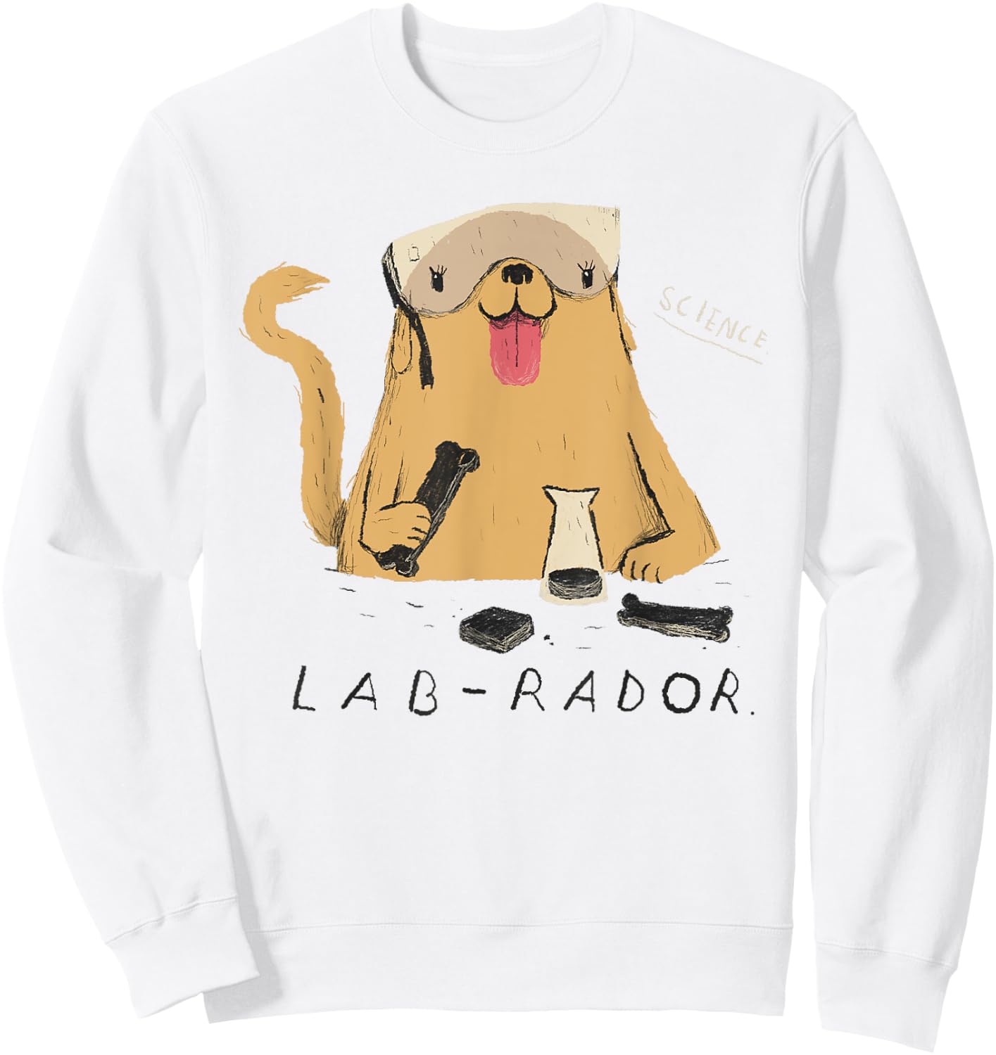 Lab-rador Labrador / Science Dog Sweatshirt - Sweatshirt | White